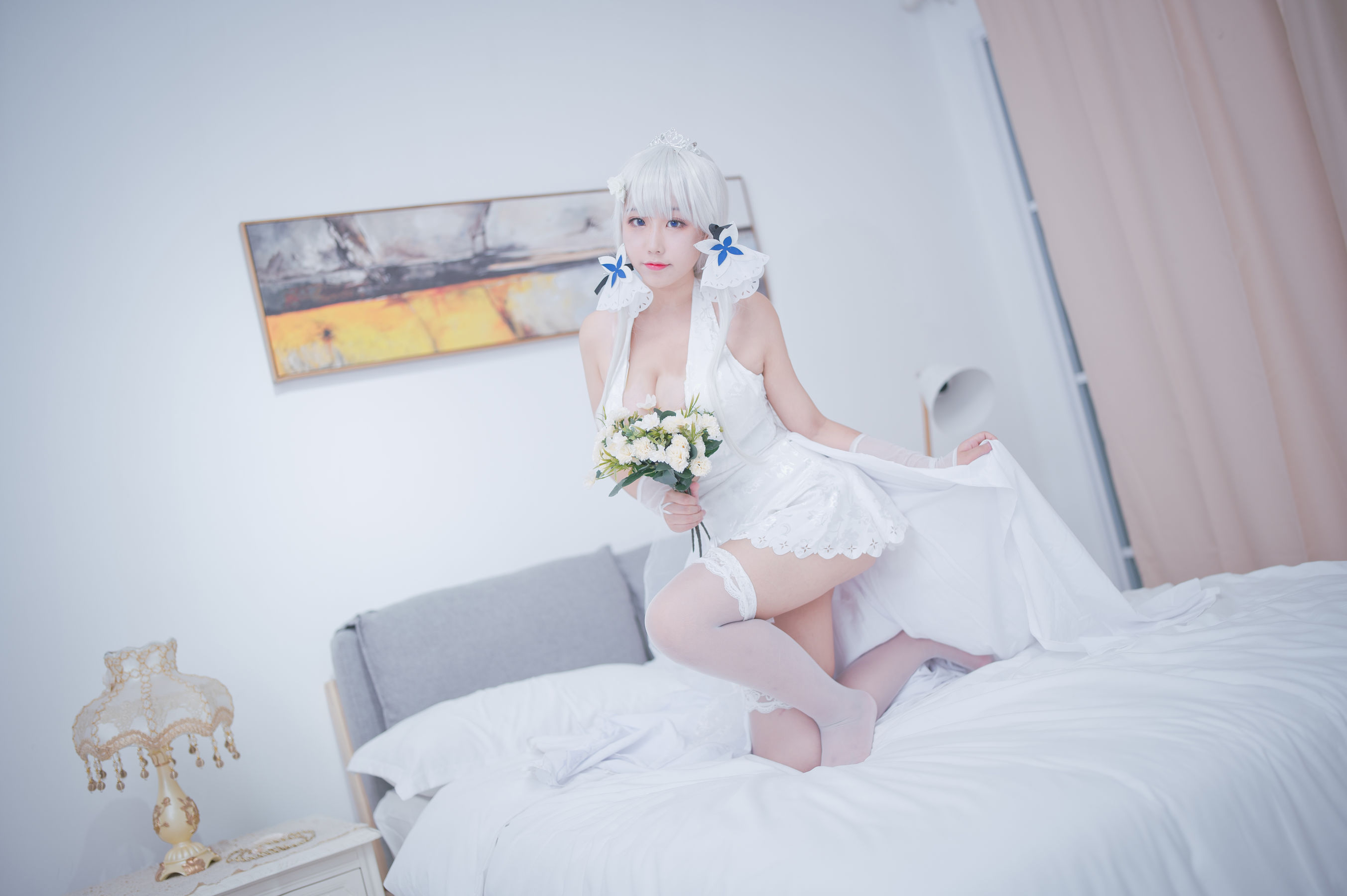 [COS福利] 动漫博主穆零Mu0 - 光辉婚纱第11张