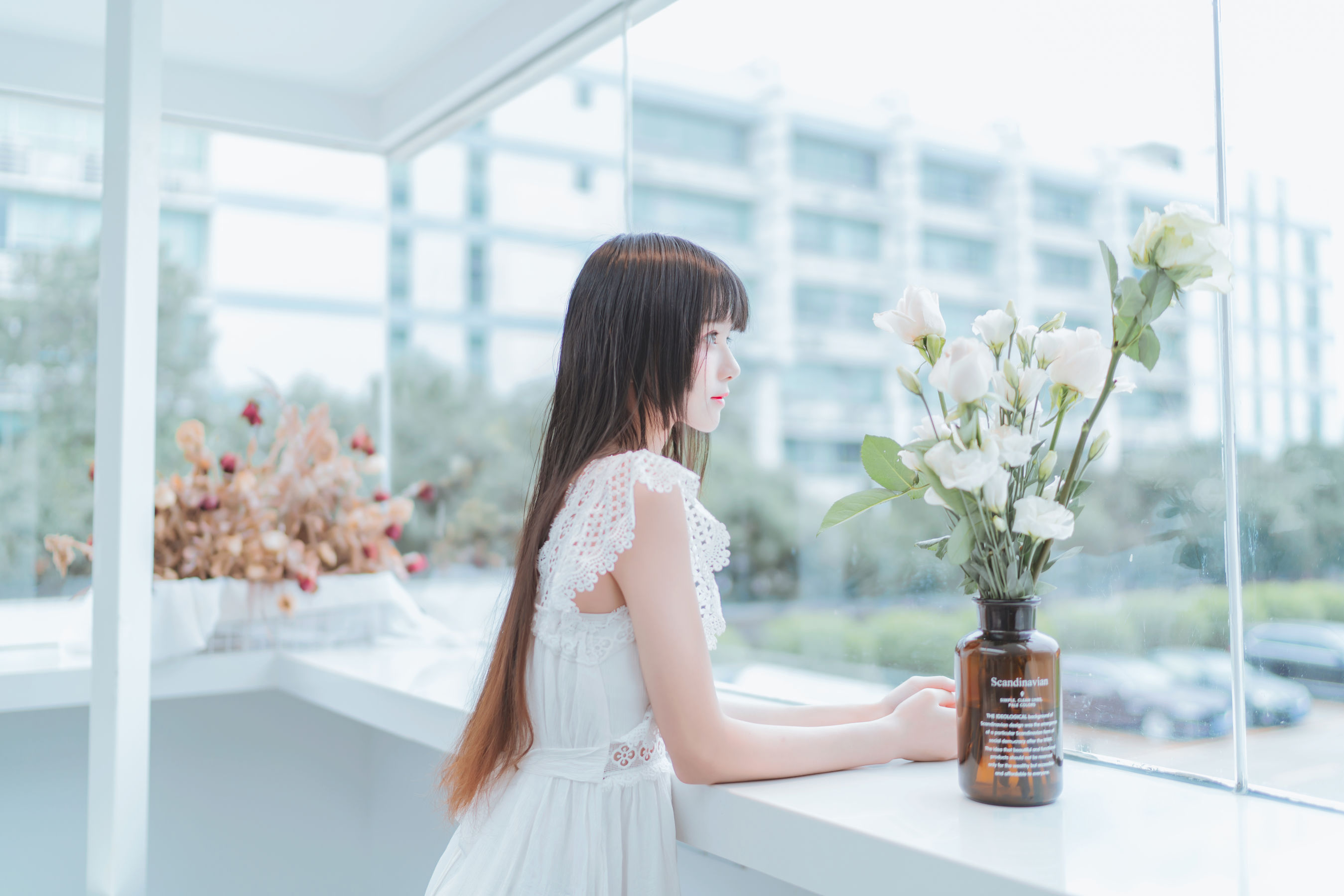 [COS福利] 桜桃喵 - 清新之白花花第1张