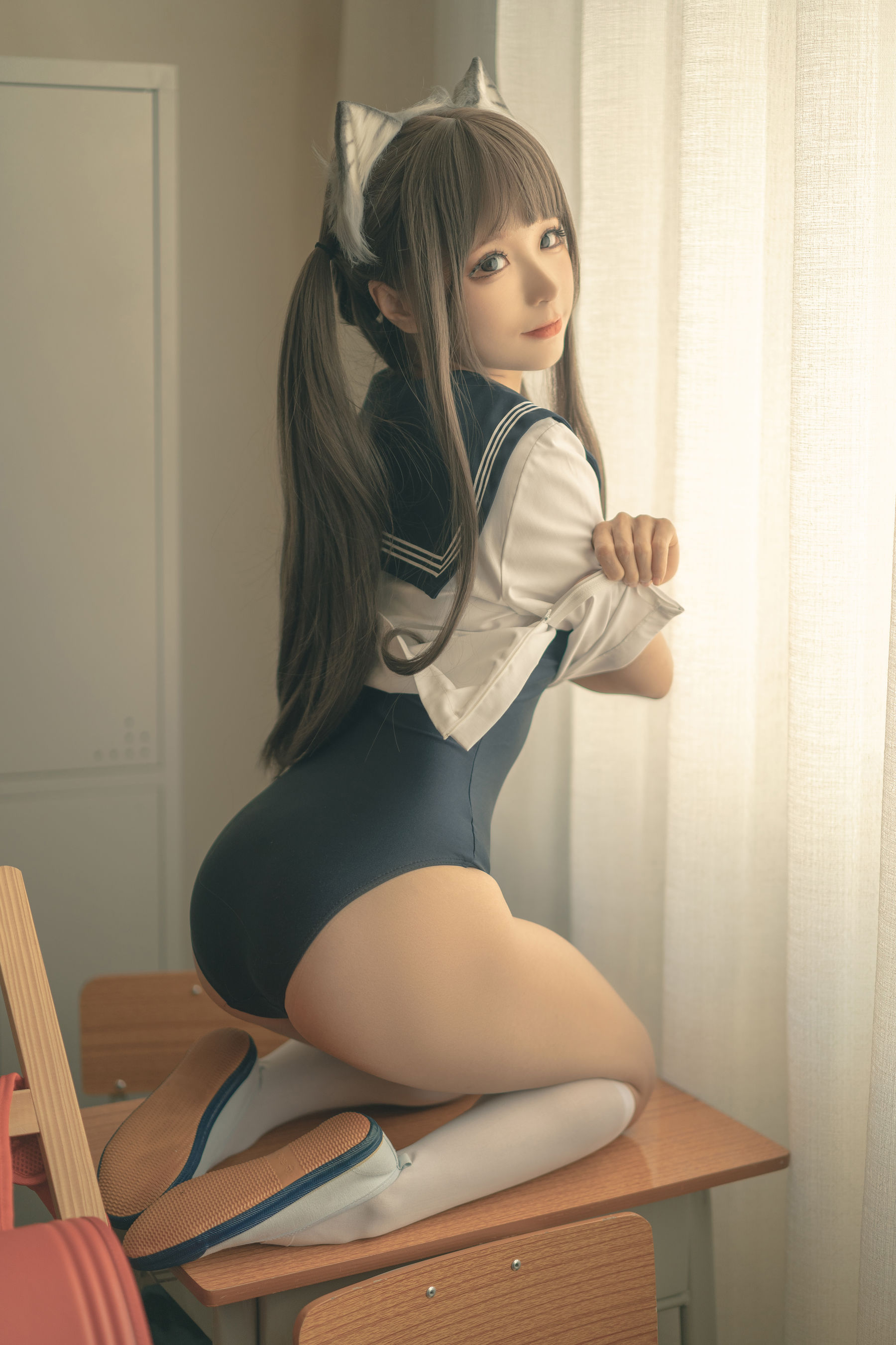 [福利COS] 动漫博主蠢沫沫 - 放学后第8张