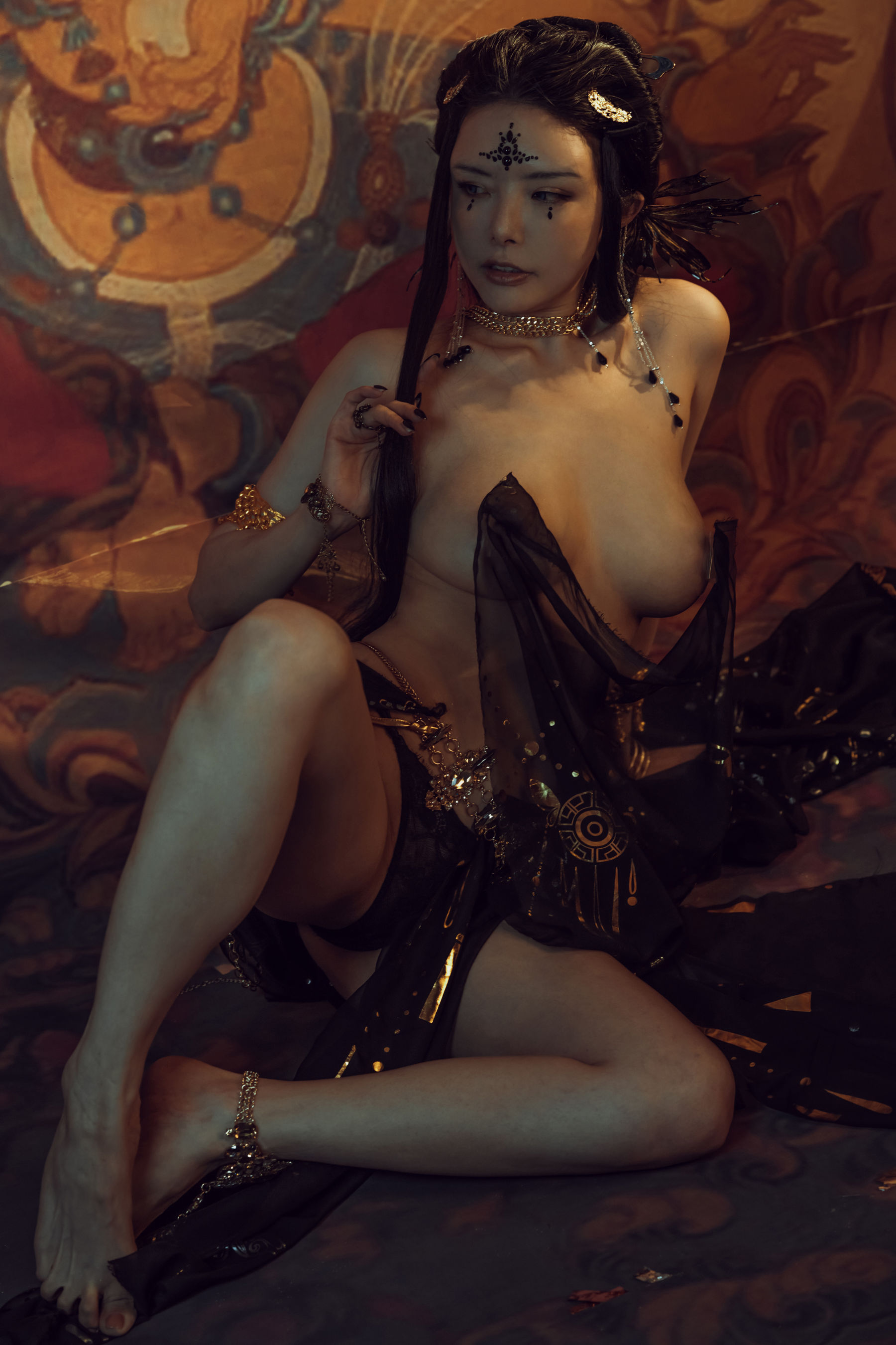 [网红COS] 秋和柯基(夏小秋秋秋) - 黑敦煌第13张