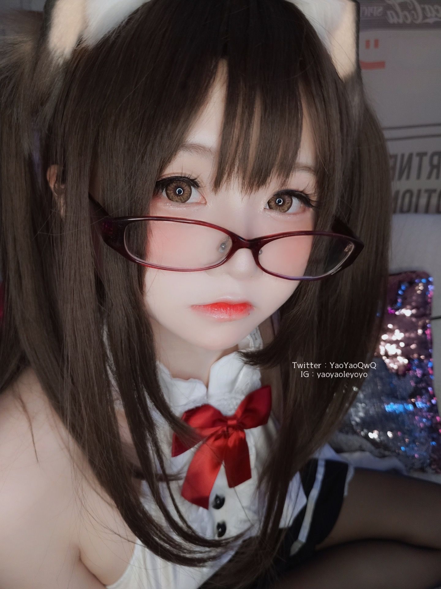 [网红COS] 萌妹子Coser摇摇乐yoyo - 黑色紧身衣第30张