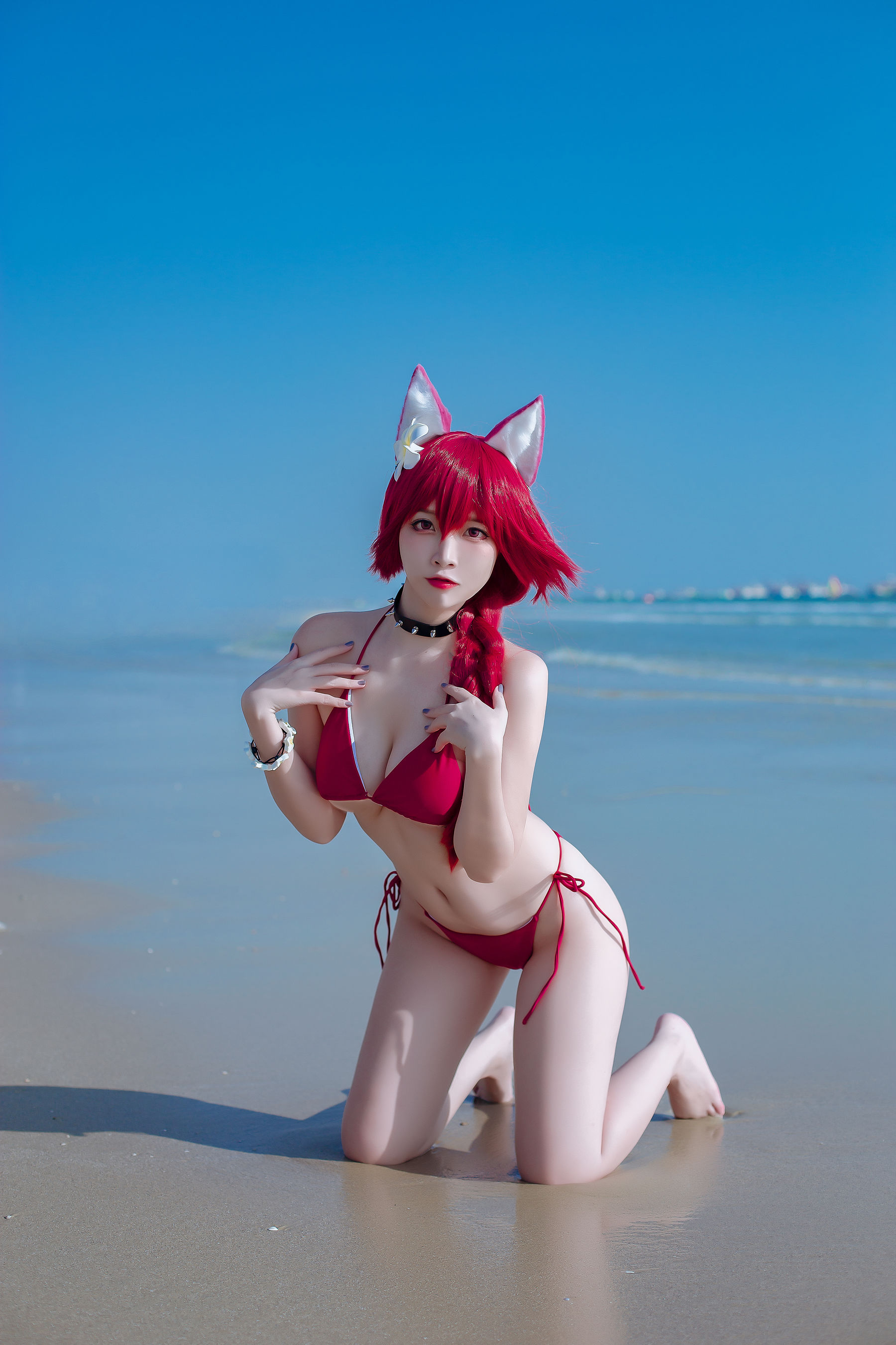 [福利COS] 人气Coser二佐Nisa - 碧蓝 千代田泳装第8张