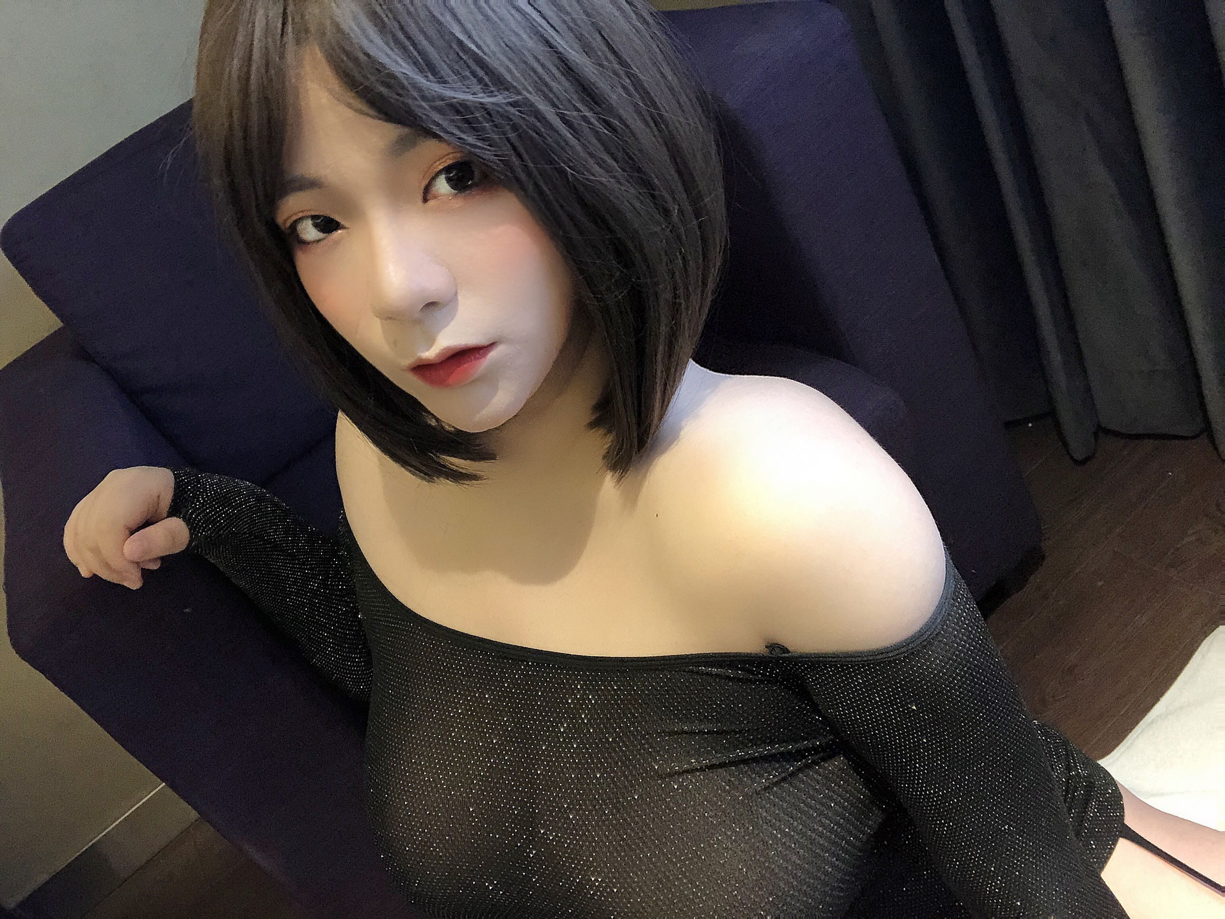 [福利COS] 奶兔biubiu - 黑色透肉第6张