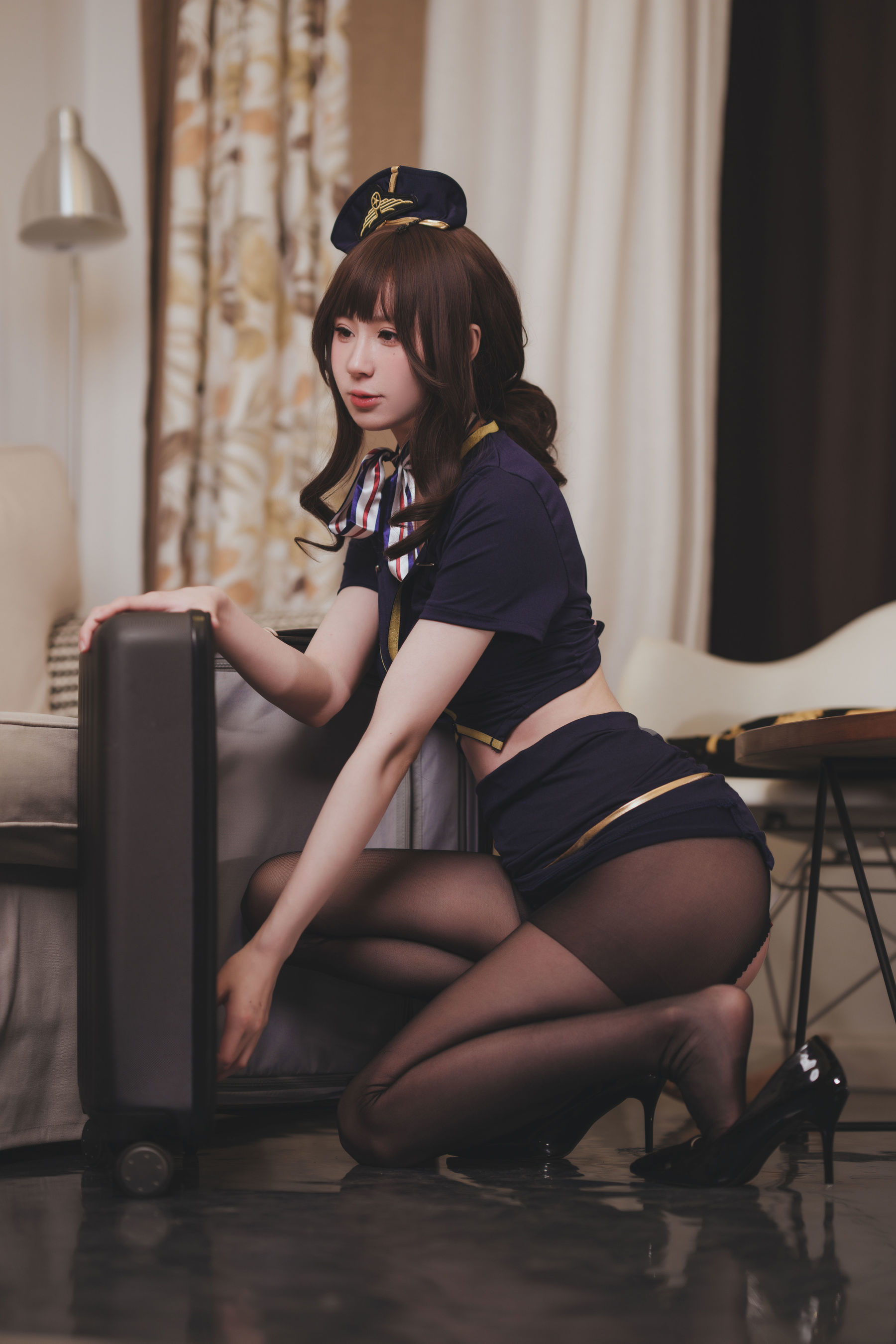 [福利COS] 西园寺南歌写真 - 空姐第17张