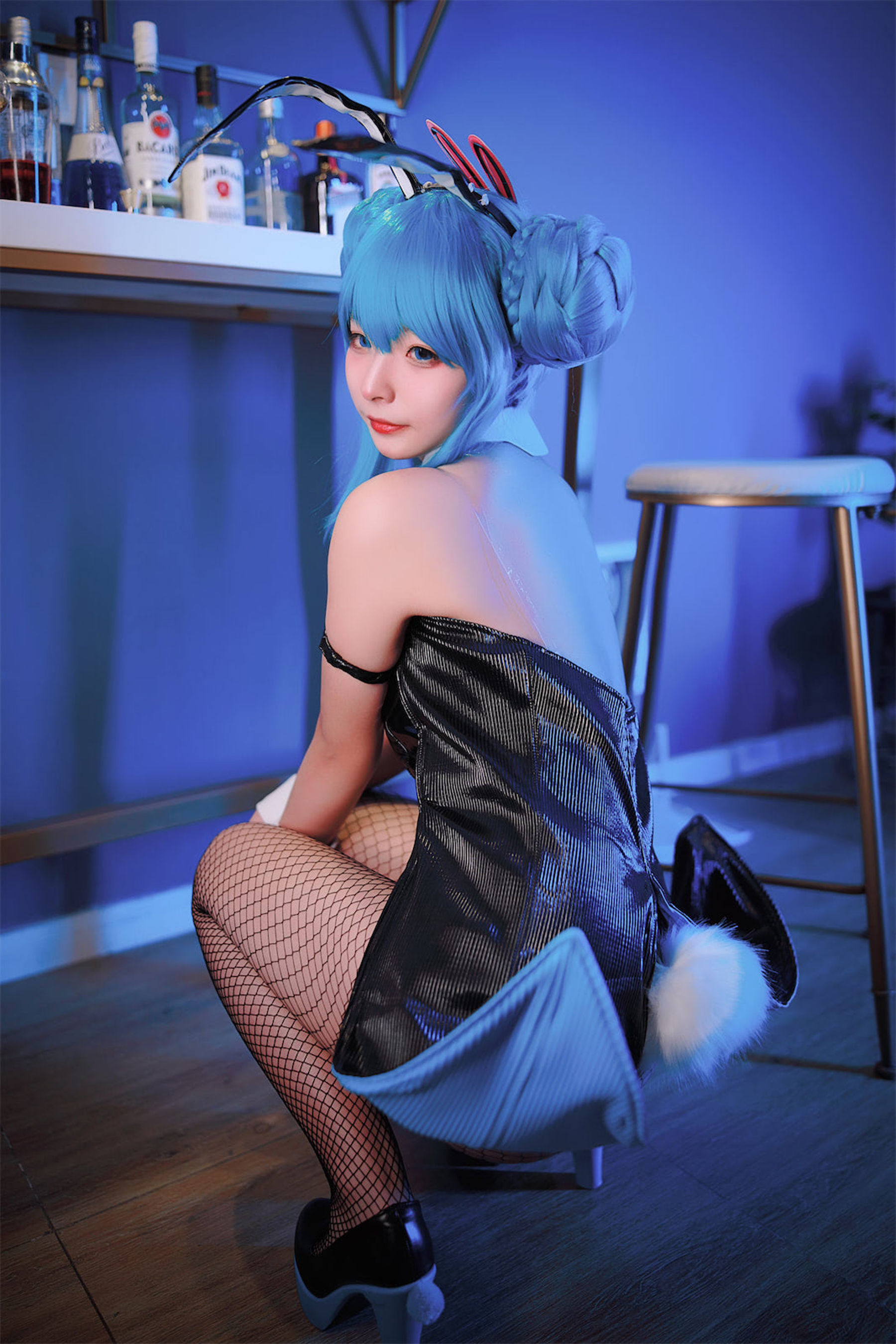 [福利COS] yuuhui玉汇 - 初音黑兔第4张