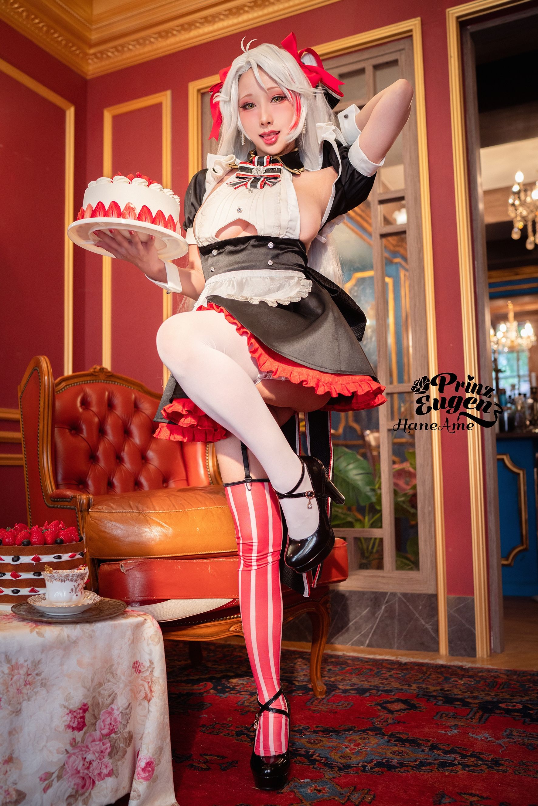 [福利COS] Hane Ame 雨波写真 - 欧根亲王 女仆第5张