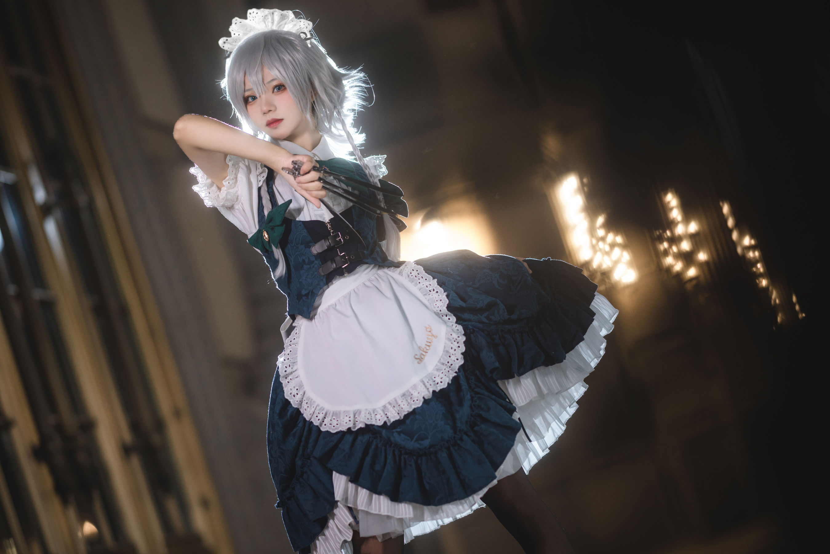 [福利COS] 花柒Hana - 星雨咲夜女仆第1张