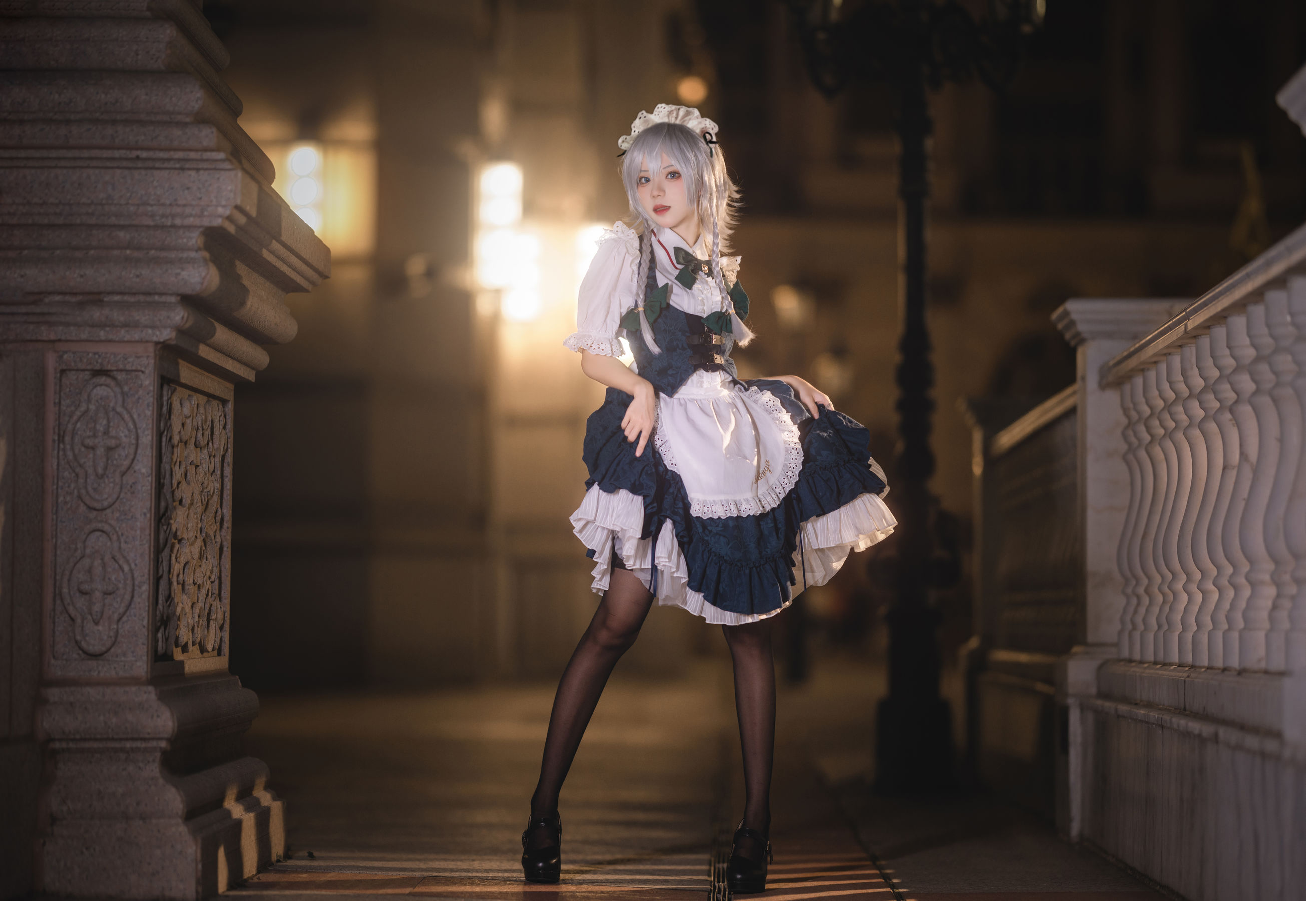 [福利COS] 花柒Hana - 星雨咲夜女仆第4张