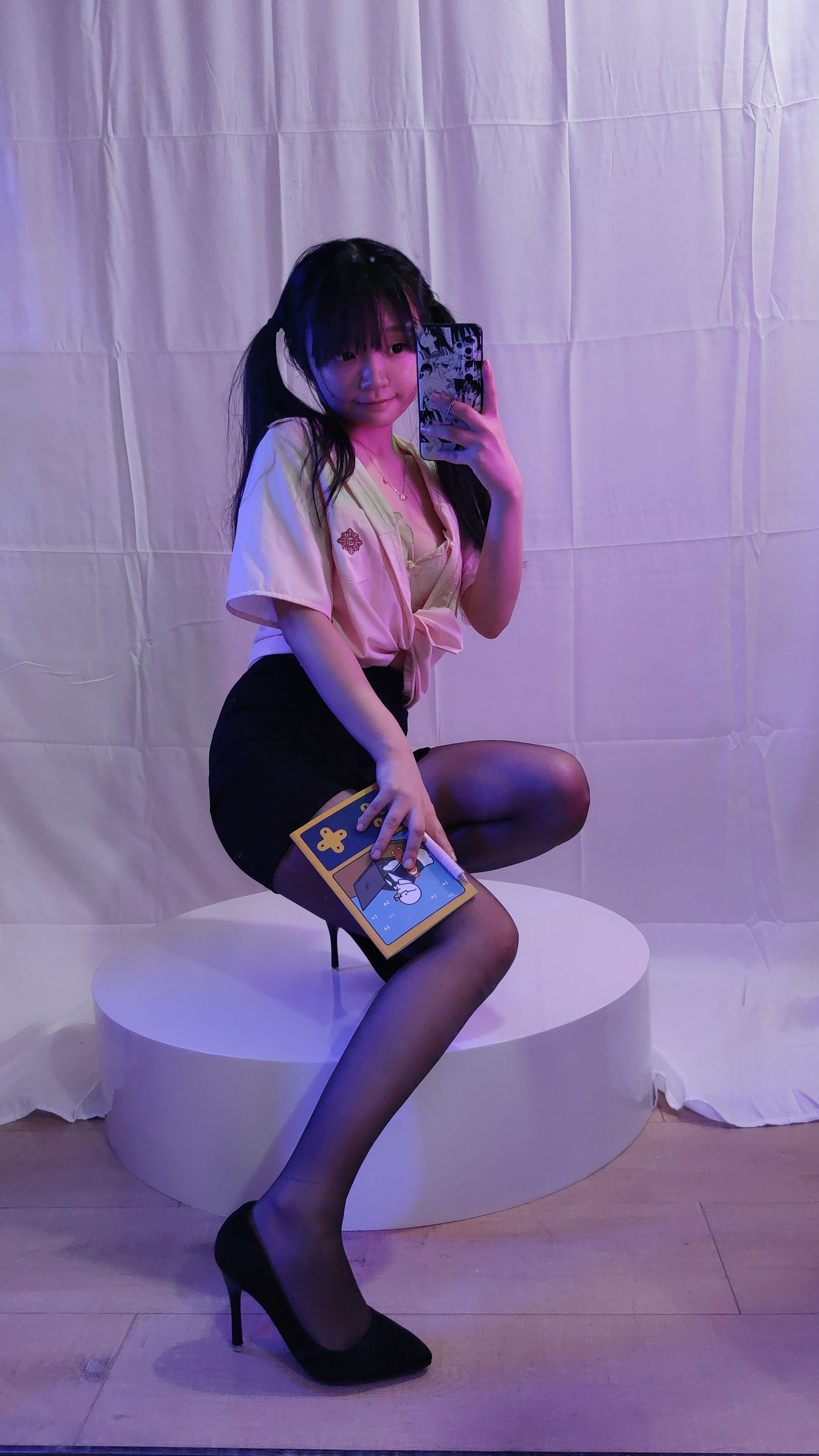 [福利COS] 神沢永莉 - 双马尾黑丝班主任第18张