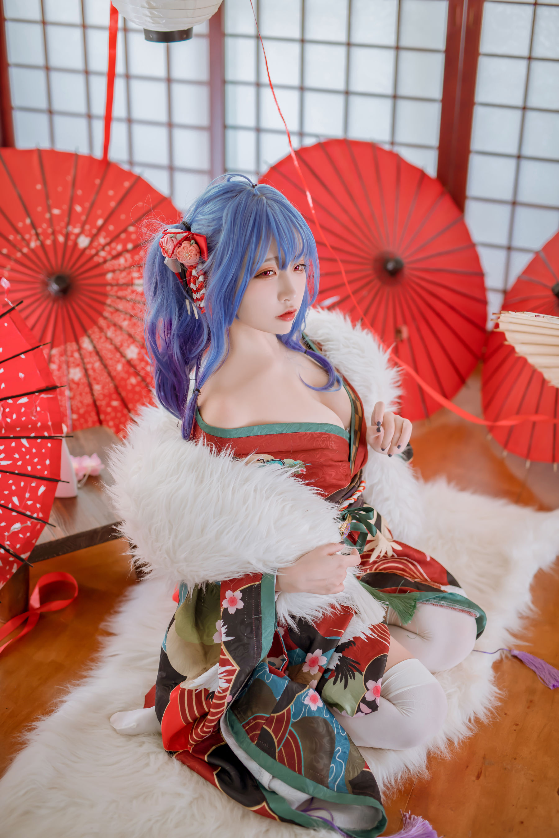 [福利COS] 人气Coser二佐Nisa - 碧蓝 圣路易斯和服第5张