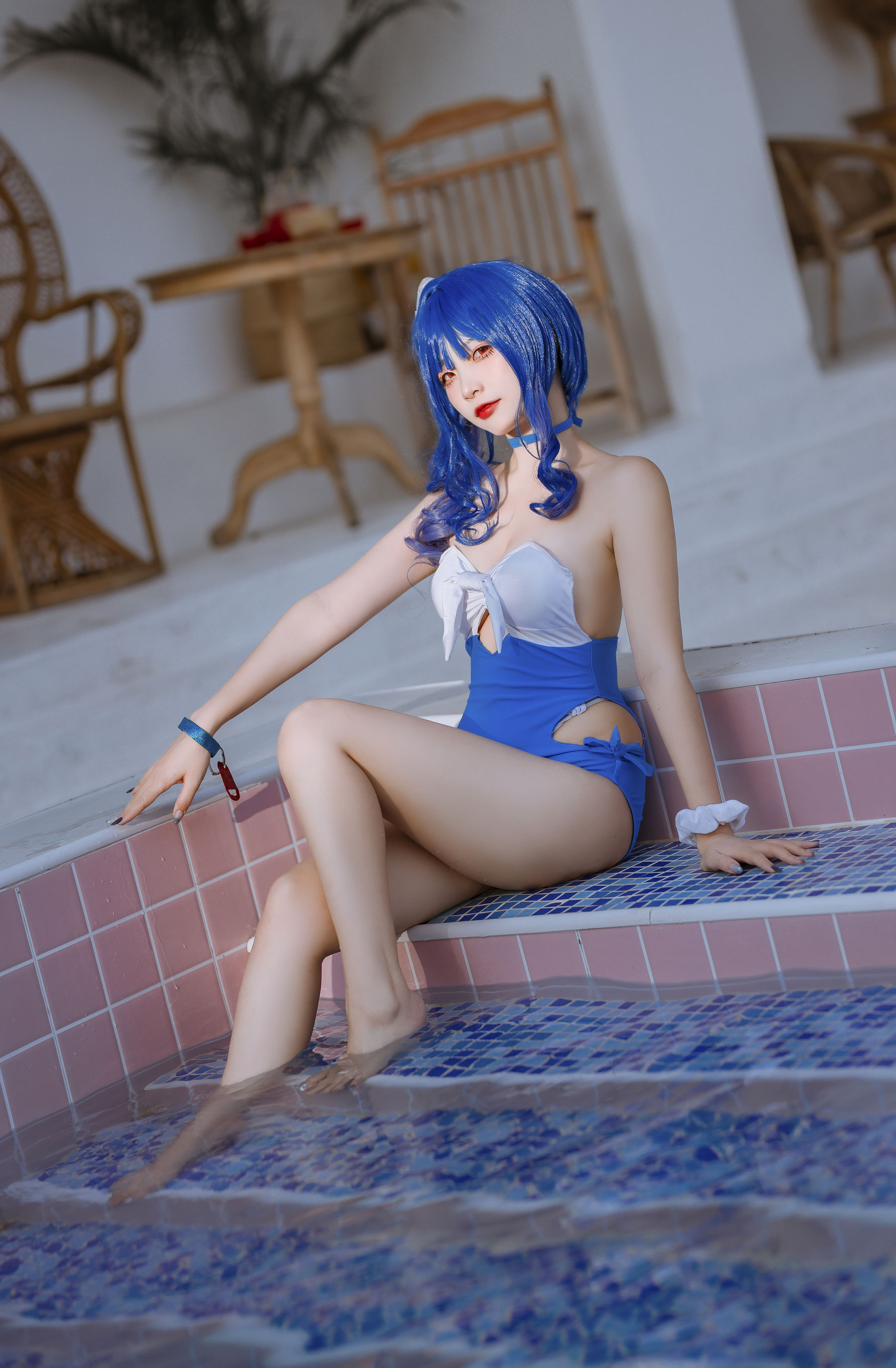 [福利COS] 人气Coser二佐Nisa - 碧蓝 圣路易斯泳装第8张
