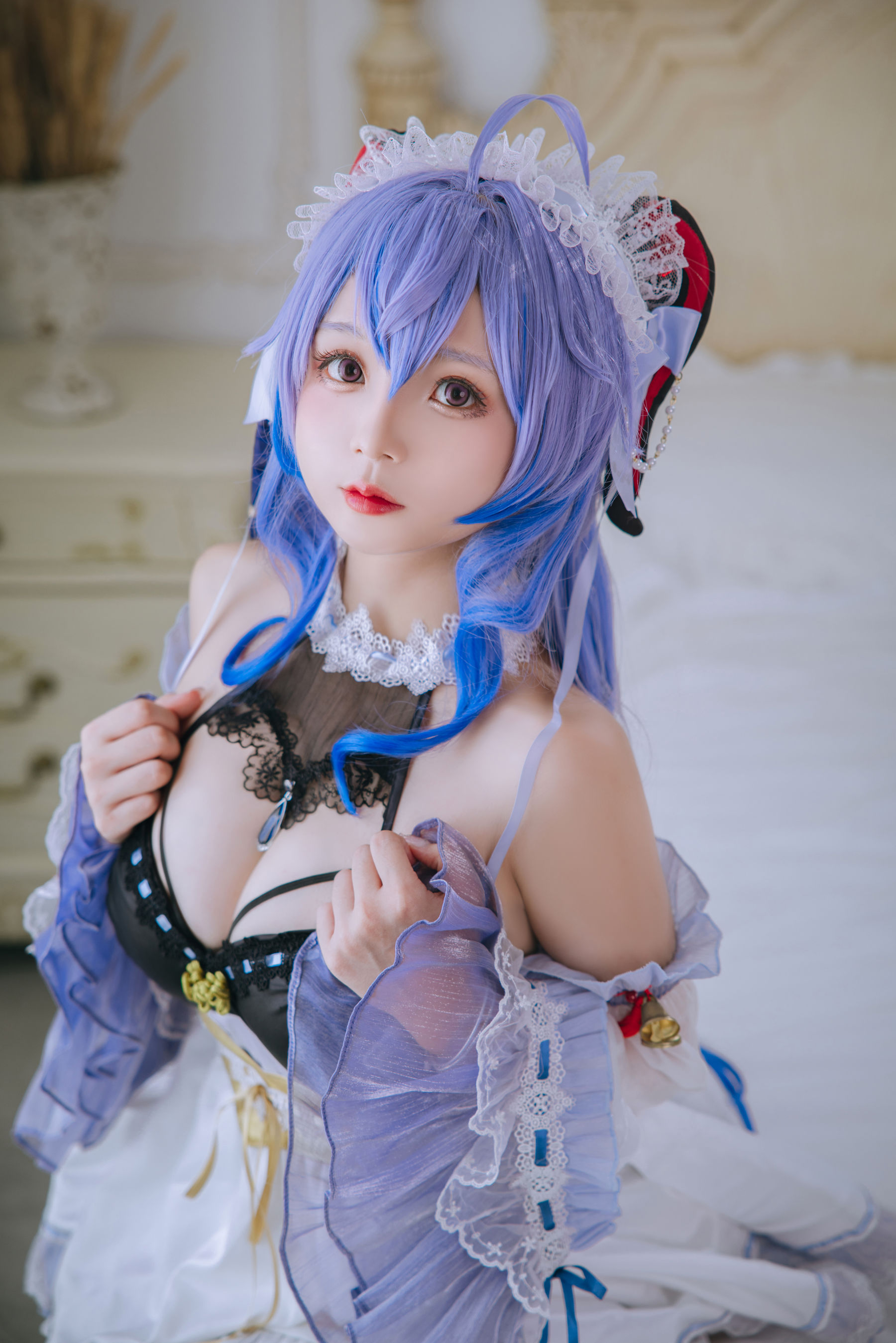 [福利COS] Cosplay日奈娇 - 甘雨女仆第7张