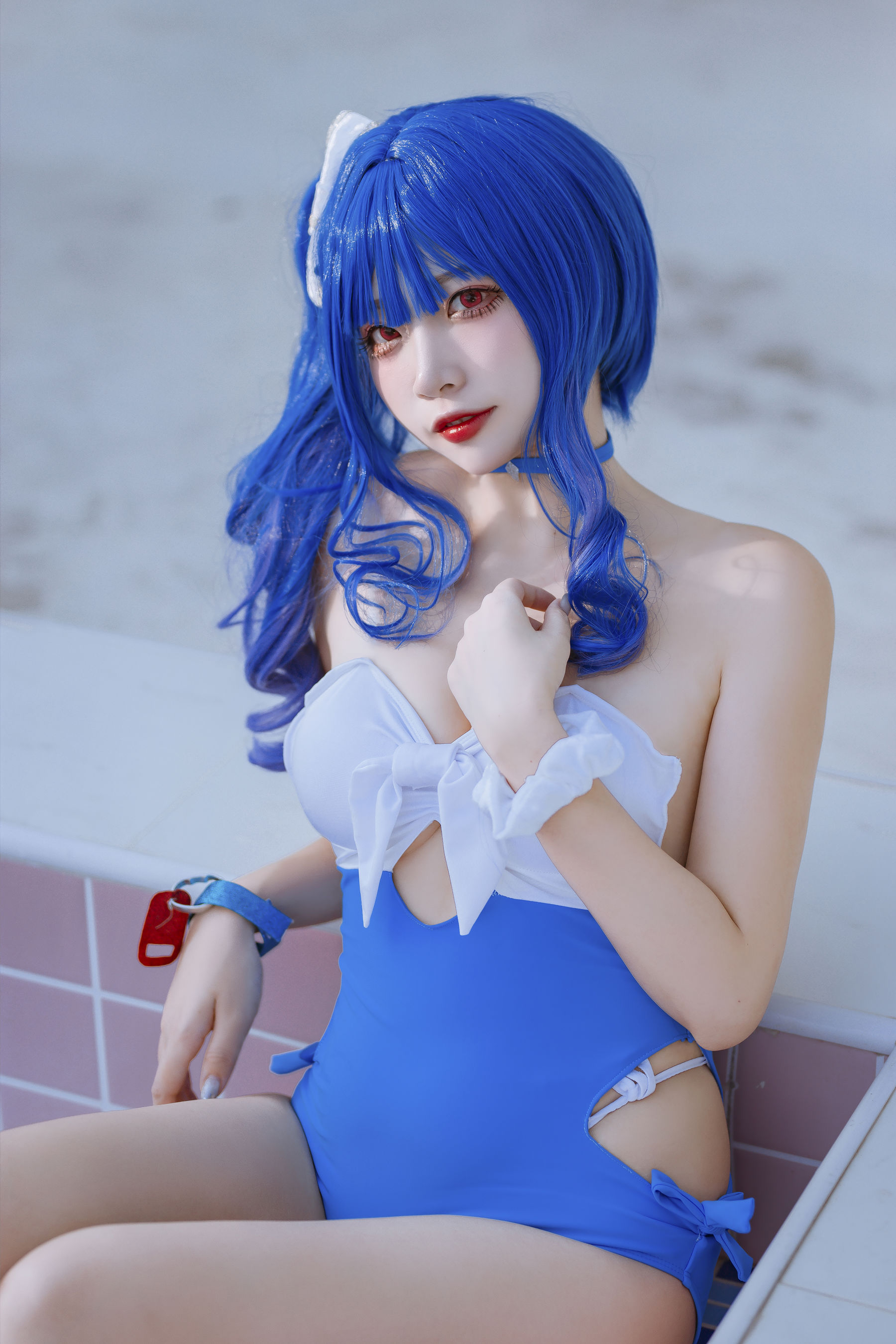 [福利COS] 人气Coser二佐Nisa - 碧蓝 圣路易斯泳装第3张
