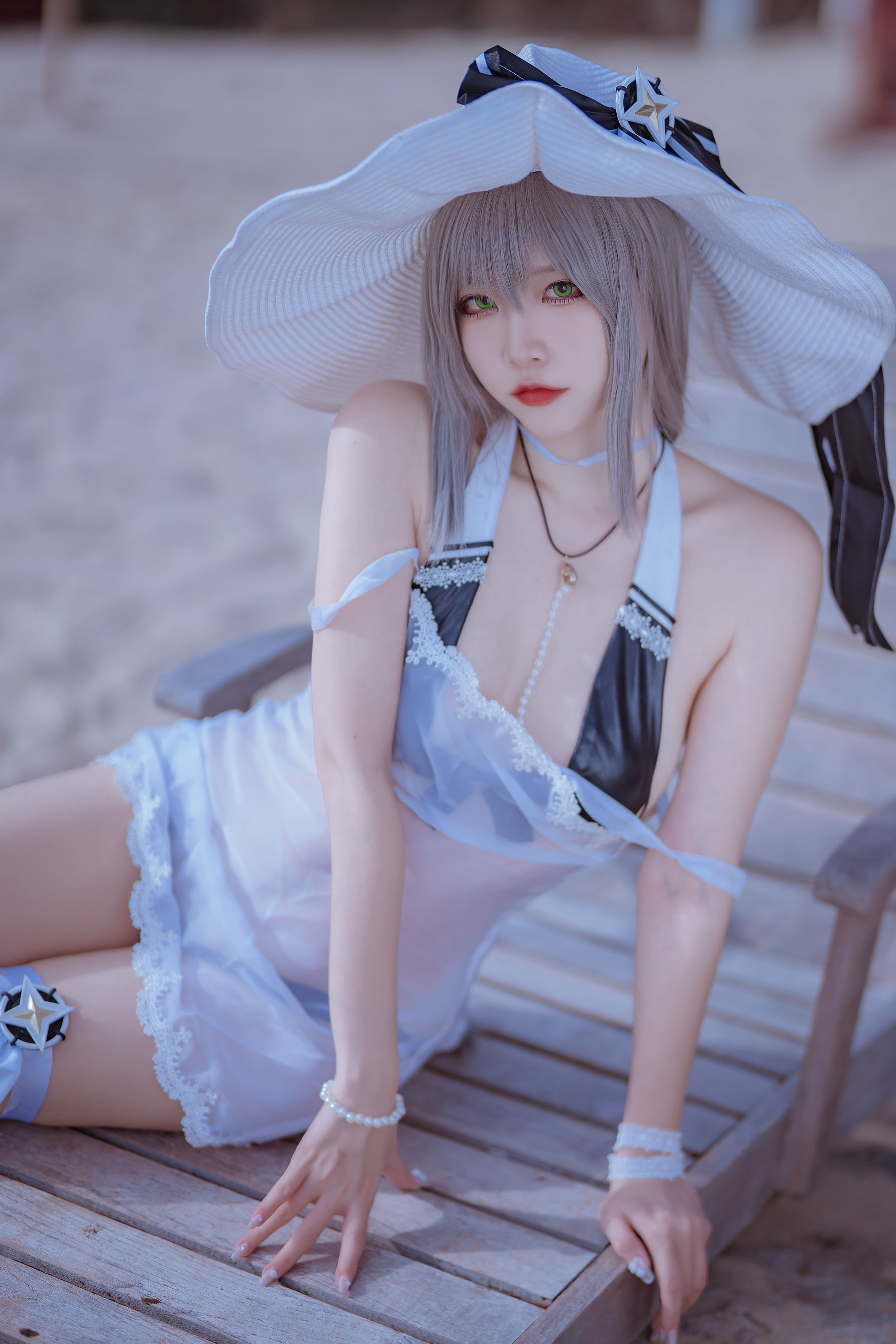 [福利COS] 人气Coser二佐Nisa - 碧蓝 天鹰泳装第6张