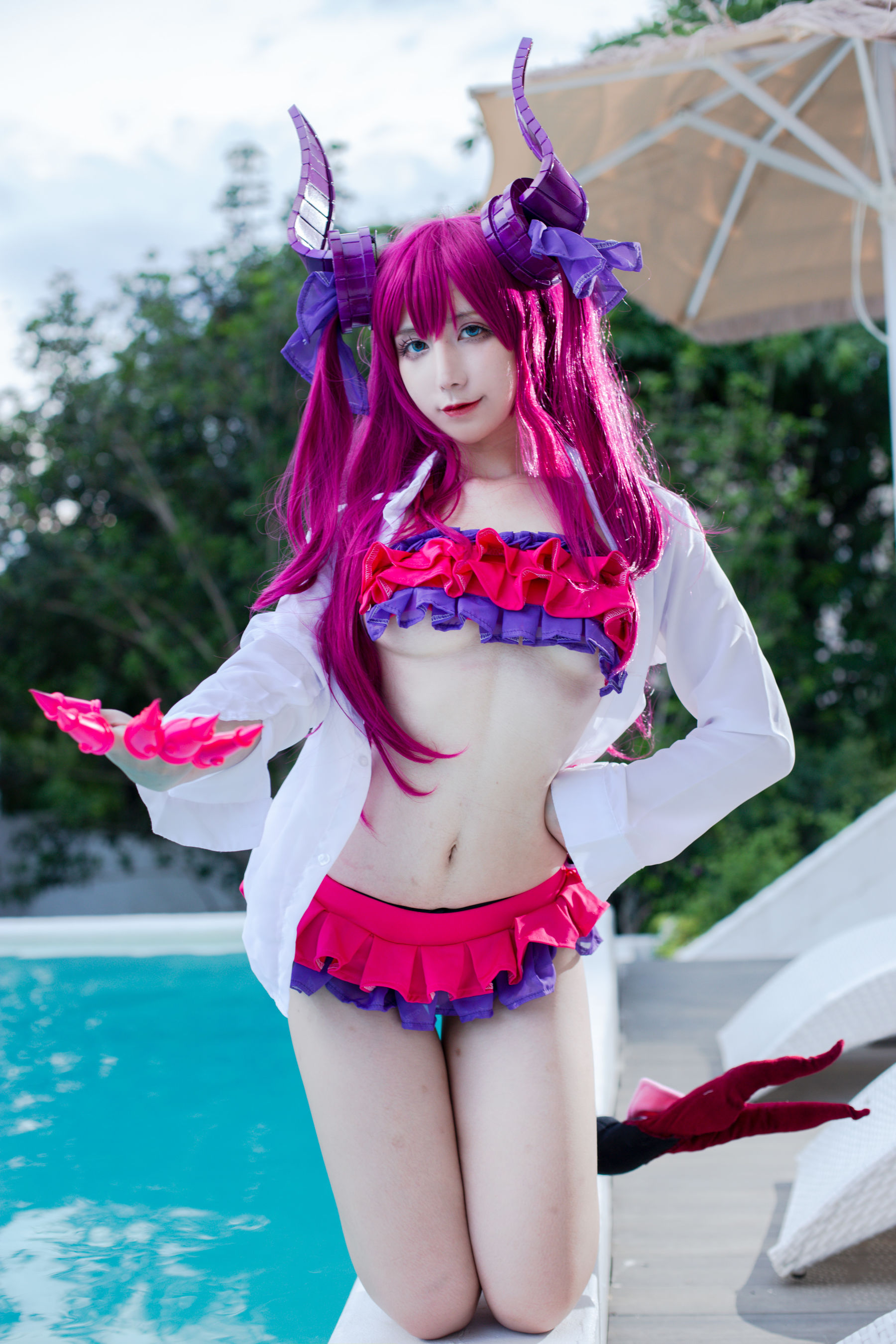 [福利COS] 动漫博主九曲Jean - 龙娘泳装第5张