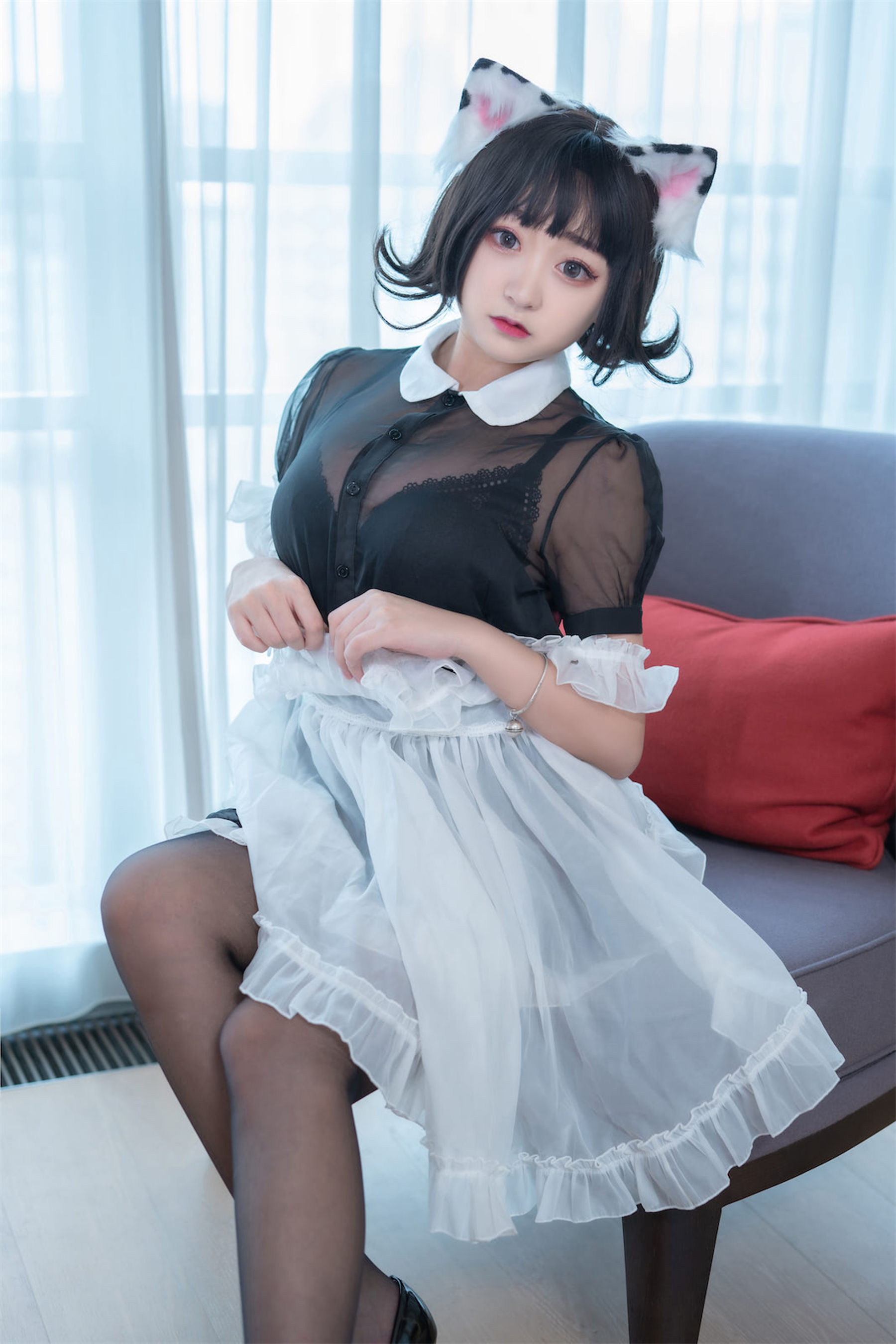 [福利COS] 动漫博主恩田直幸 - 奶牛猫女仆第7张