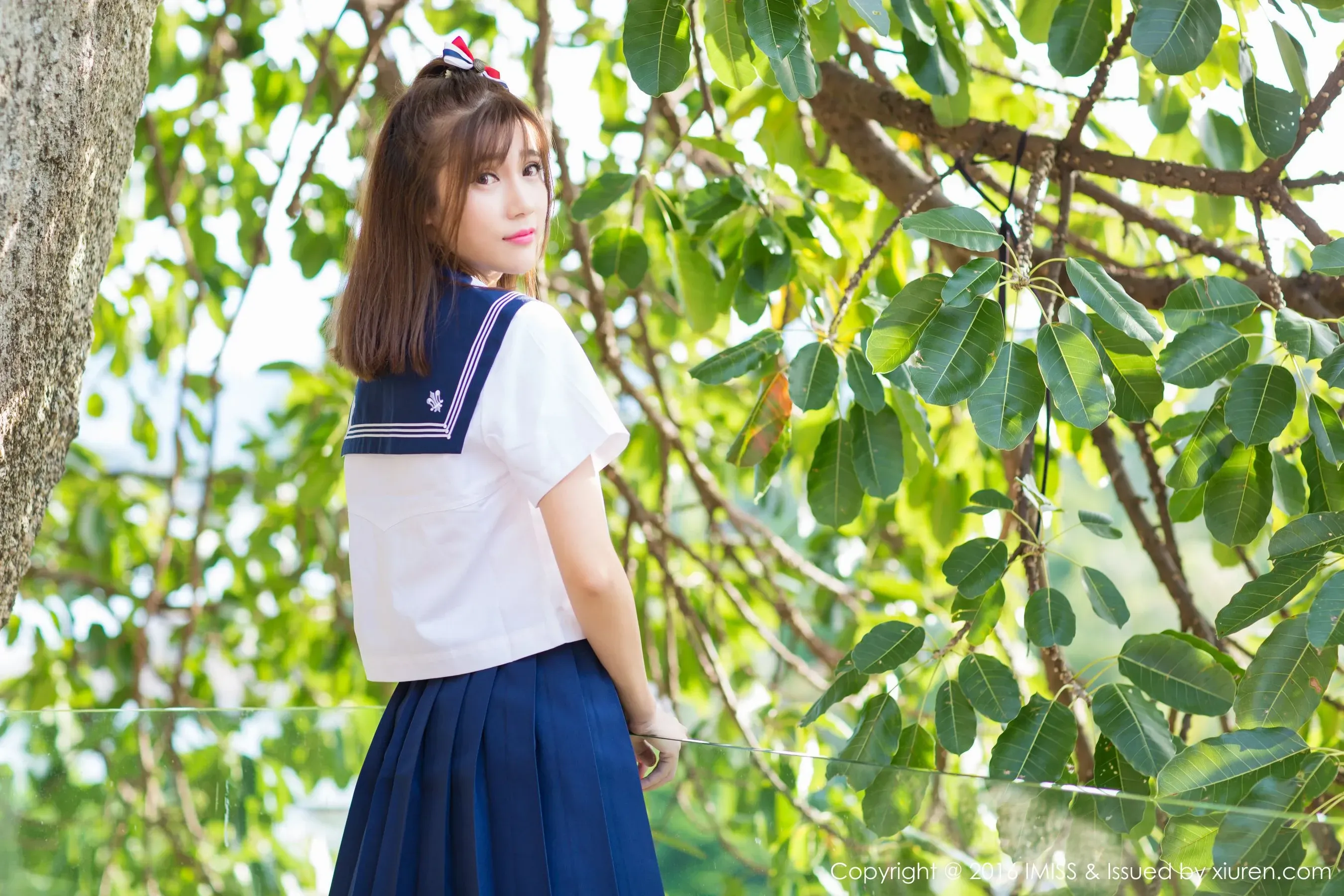  Sandy陈天扬《清纯校服系列+性感比基尼》 爱蜜社IMiss Vol.134第4张