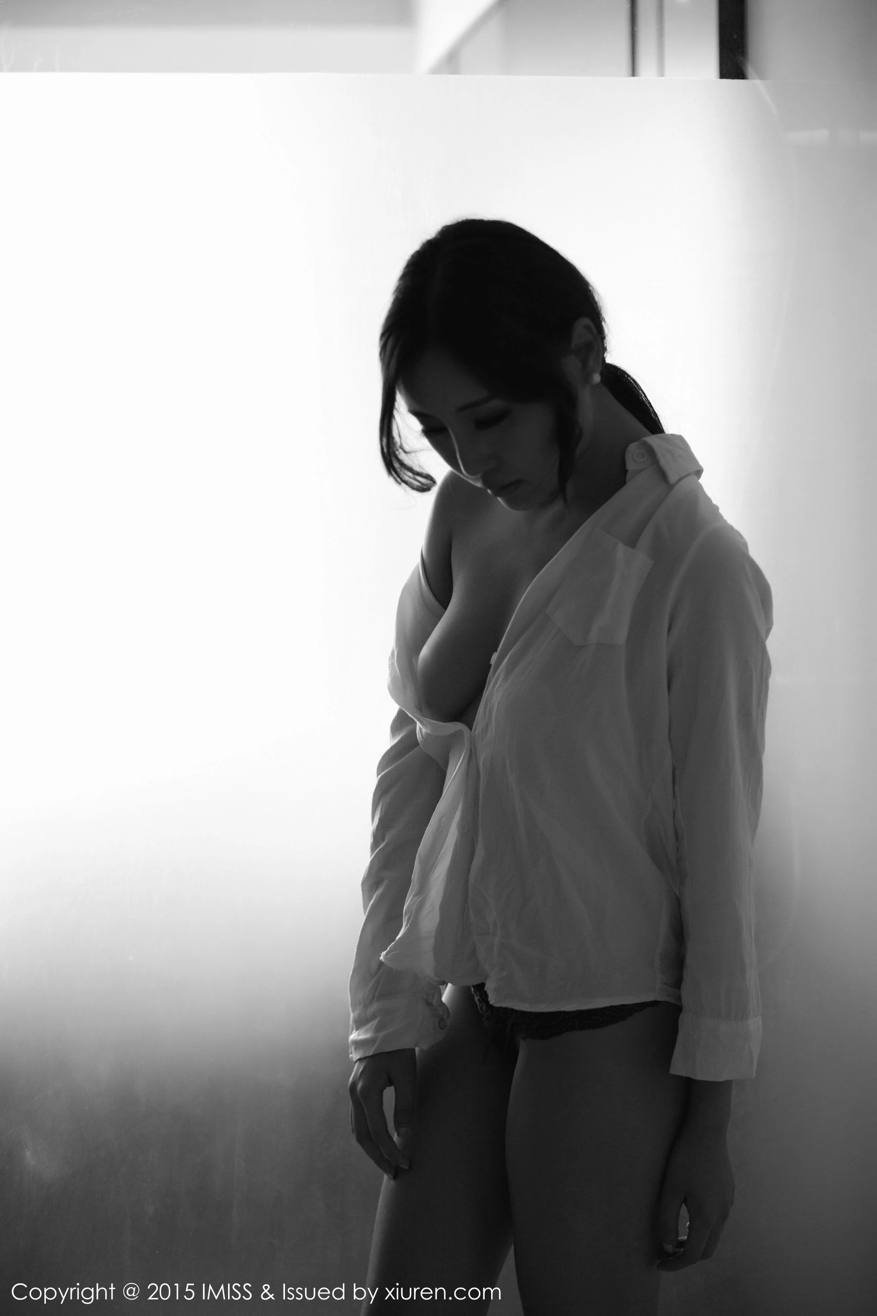 樂樂Mango《白衬衣+紫色丝袜系列》 爱蜜社IMiss Vol.046第2张