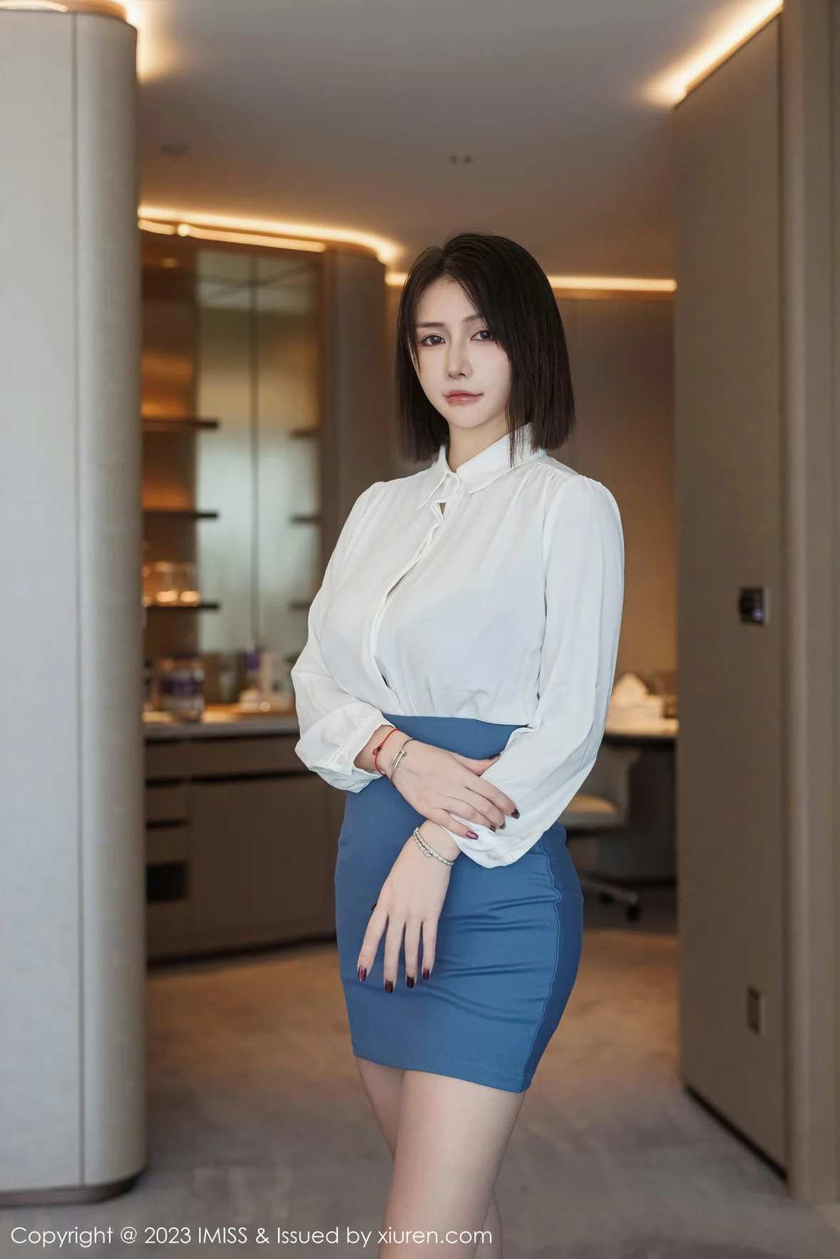  爱蜜社 Vol.737 Evon陈赞之 黑色蕾丝内衣最新性感写真 [59P]第1张