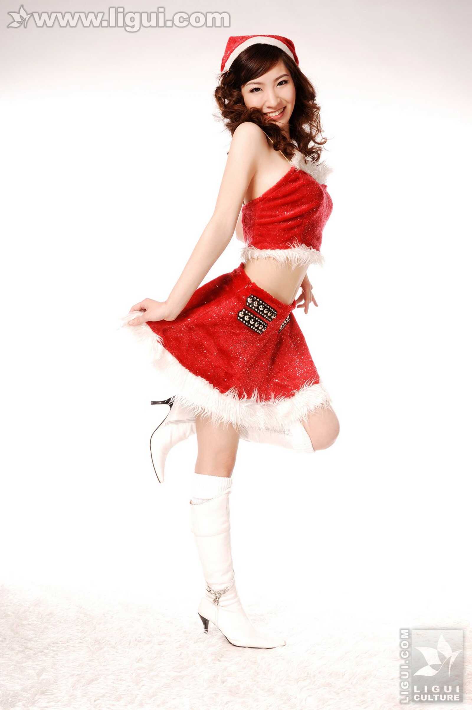 [丽柜LiGui] Model 小雪《祝大家圣诞快乐！》丝足写第15张