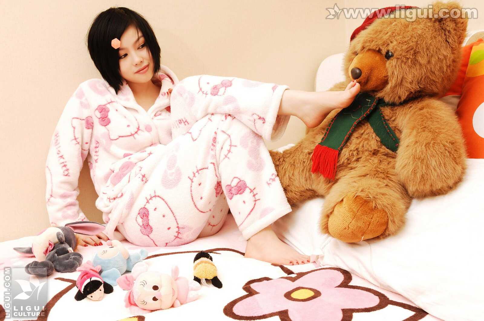 Model 幕子《可爱睡衣美足秀》 [丽柜LiGui] 丝袜美第7张