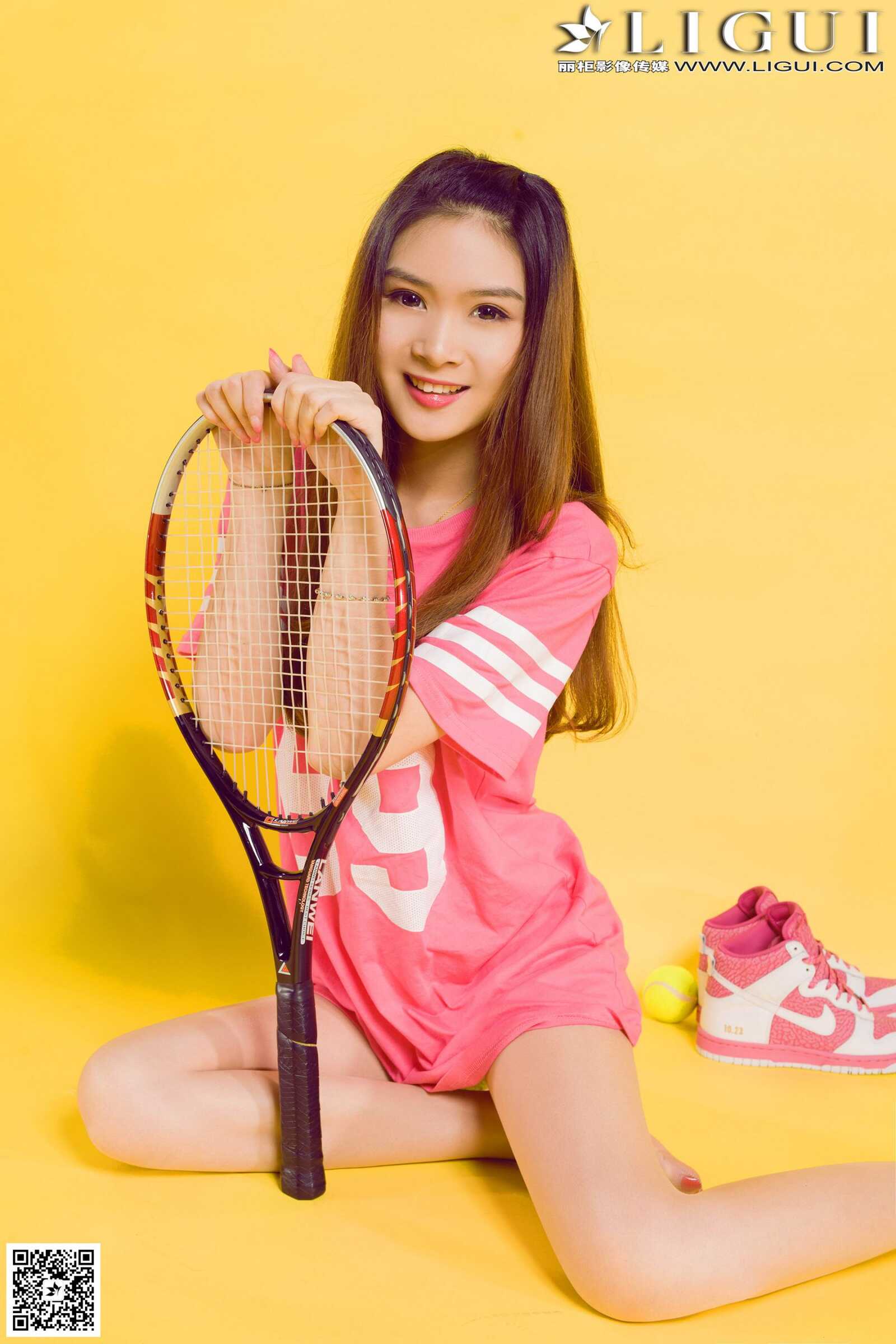 [丽柜LiGui] Model 允儿《篮球少女羽毛球运动系列》第1张