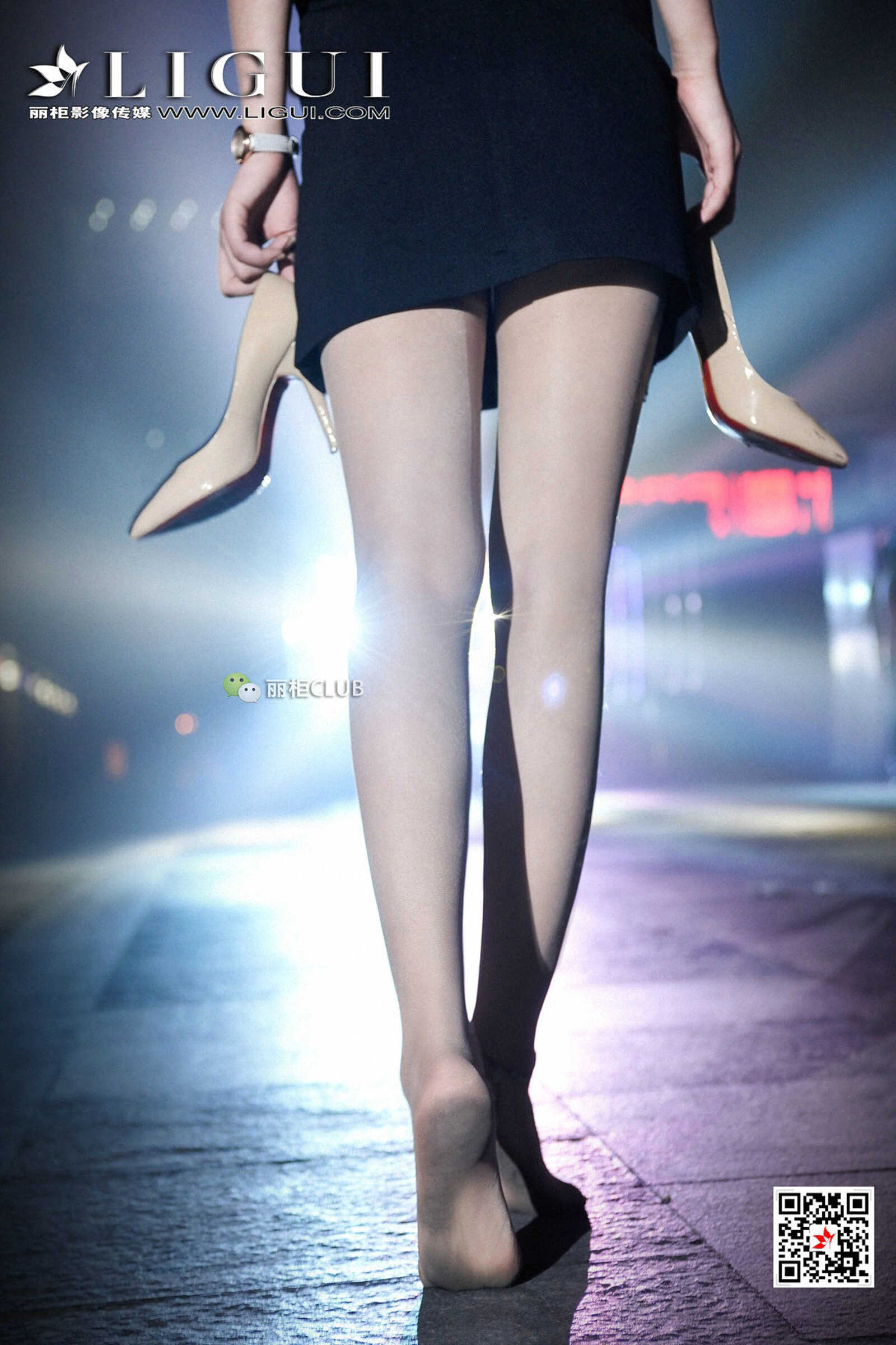 腿模凌凌《美腿夜拍》 [丽柜Ligui] 写真集第11张