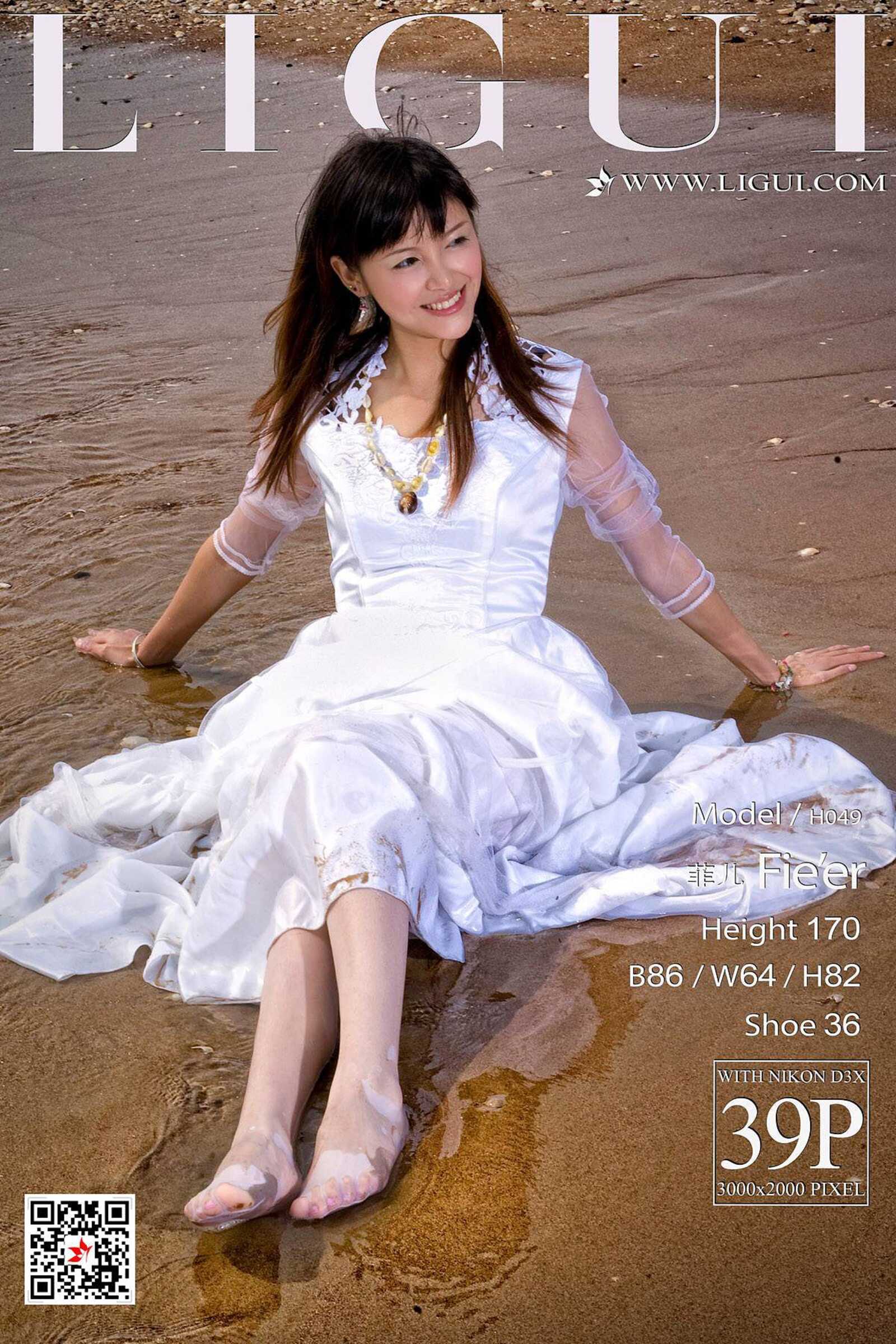 菲儿《沙滩婚纱》 [丽柜LIGUI] 网络丽人 写真集第10张