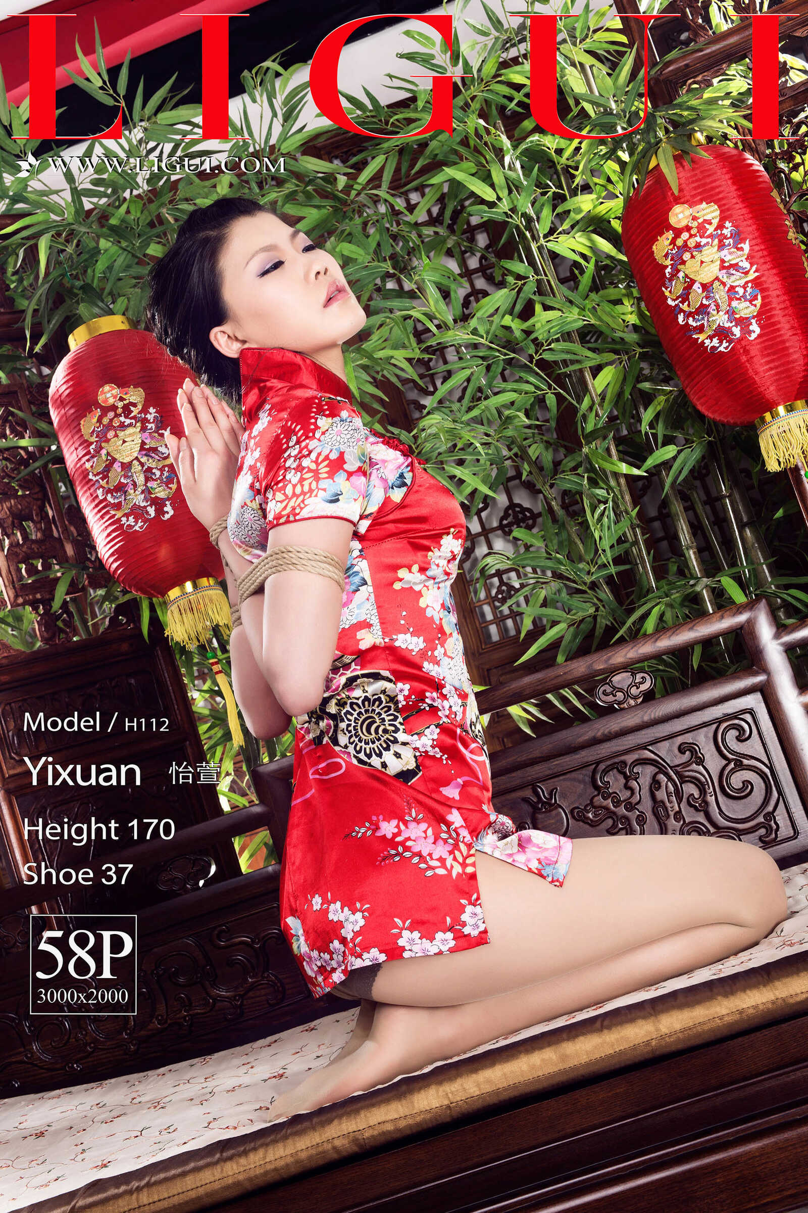 腿模怡萱《旗袍绳艺》 [丽柜Ligui] 经典回顾 写真第18张