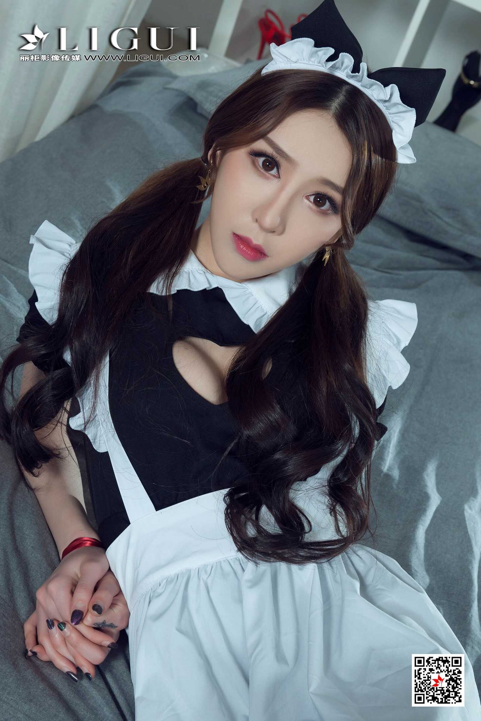 腿模兔子《女仆绳艺》 [丽柜美束Ligui] 网络丽人第16张