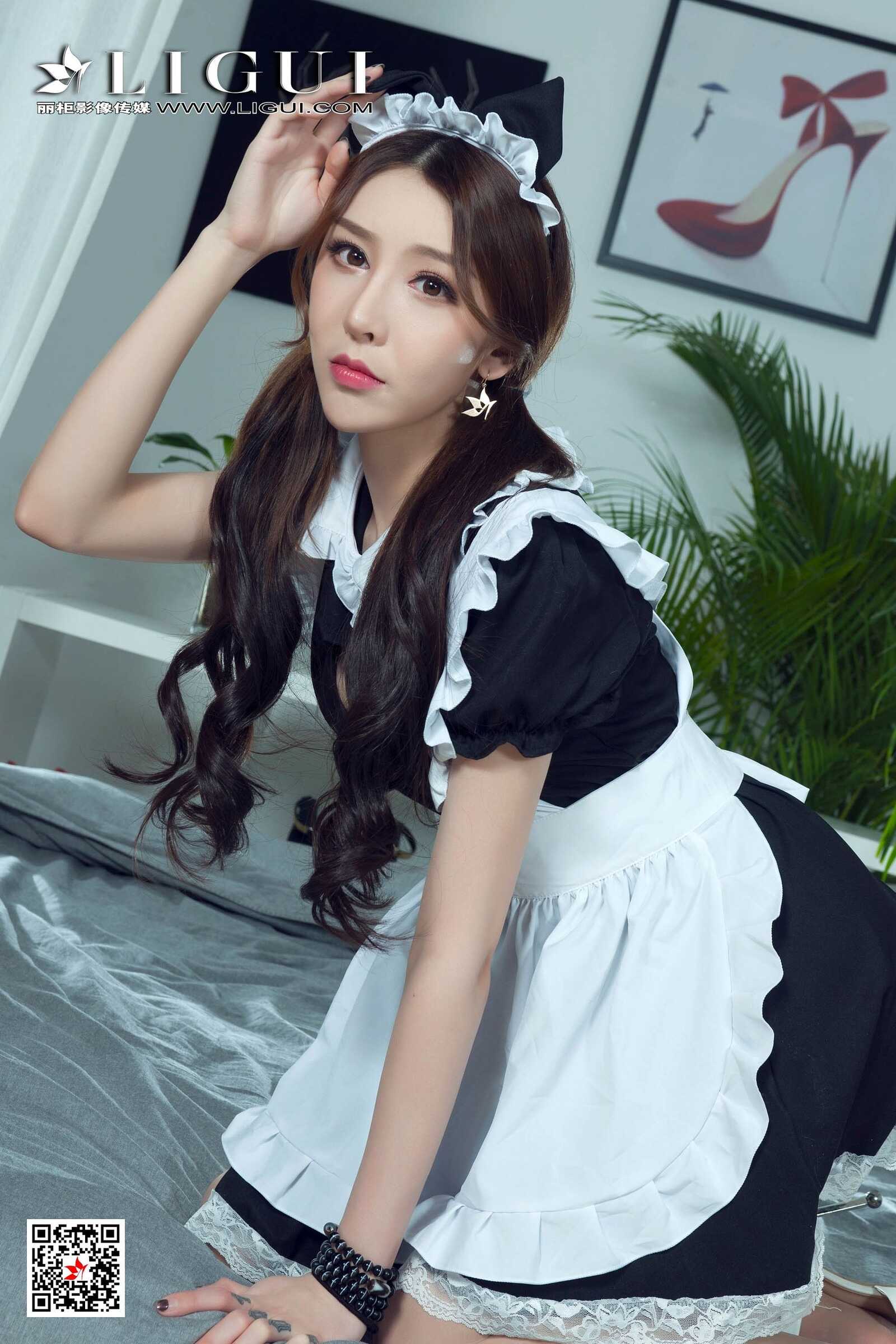 腿模兔子《女仆绳艺》 [丽柜美束Ligui] 网络丽人第16张
