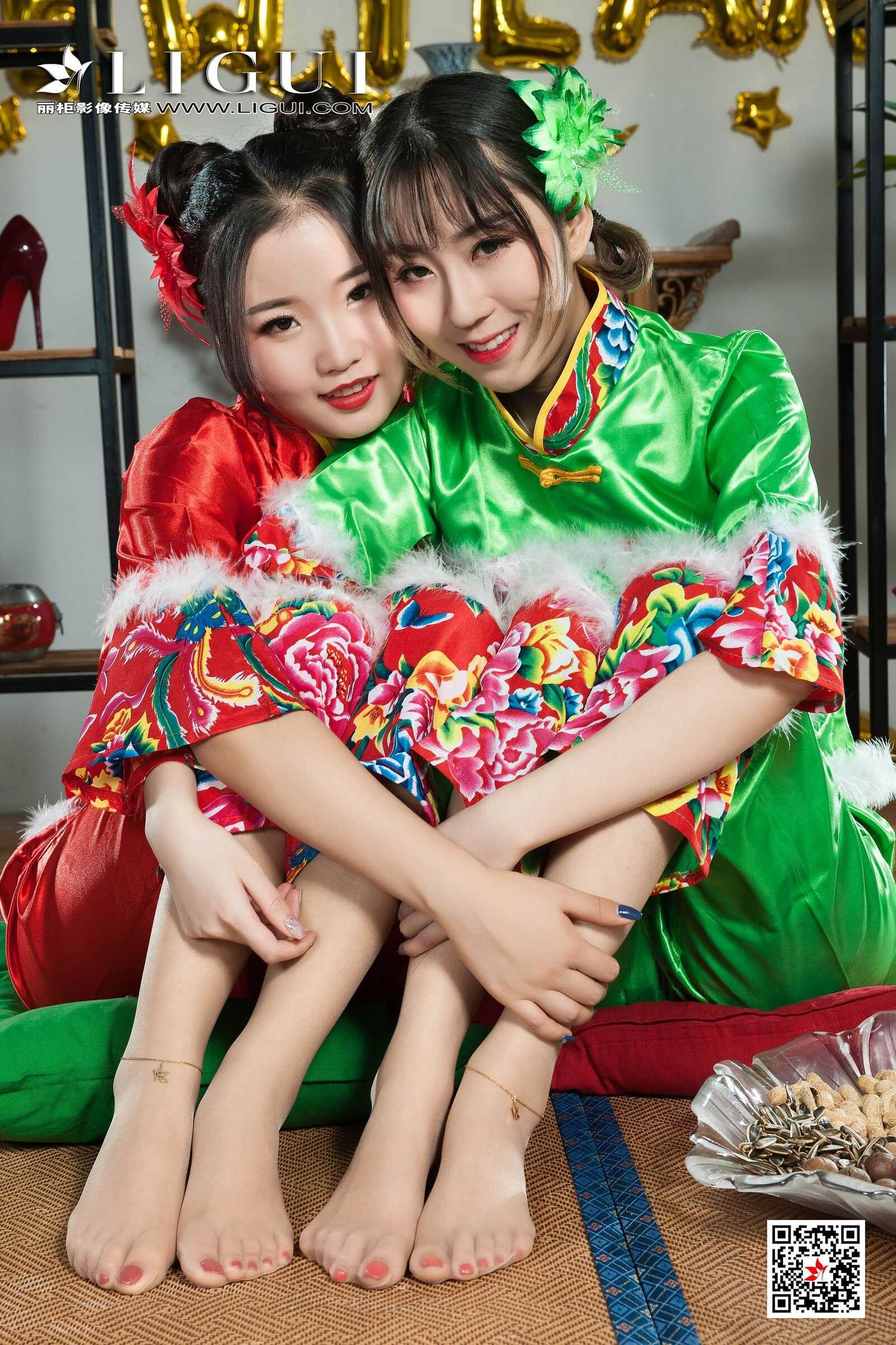媛媛&amp;amp;鱼妹《新春丝足福利》 [丽柜Ligui] 网络丽第9张