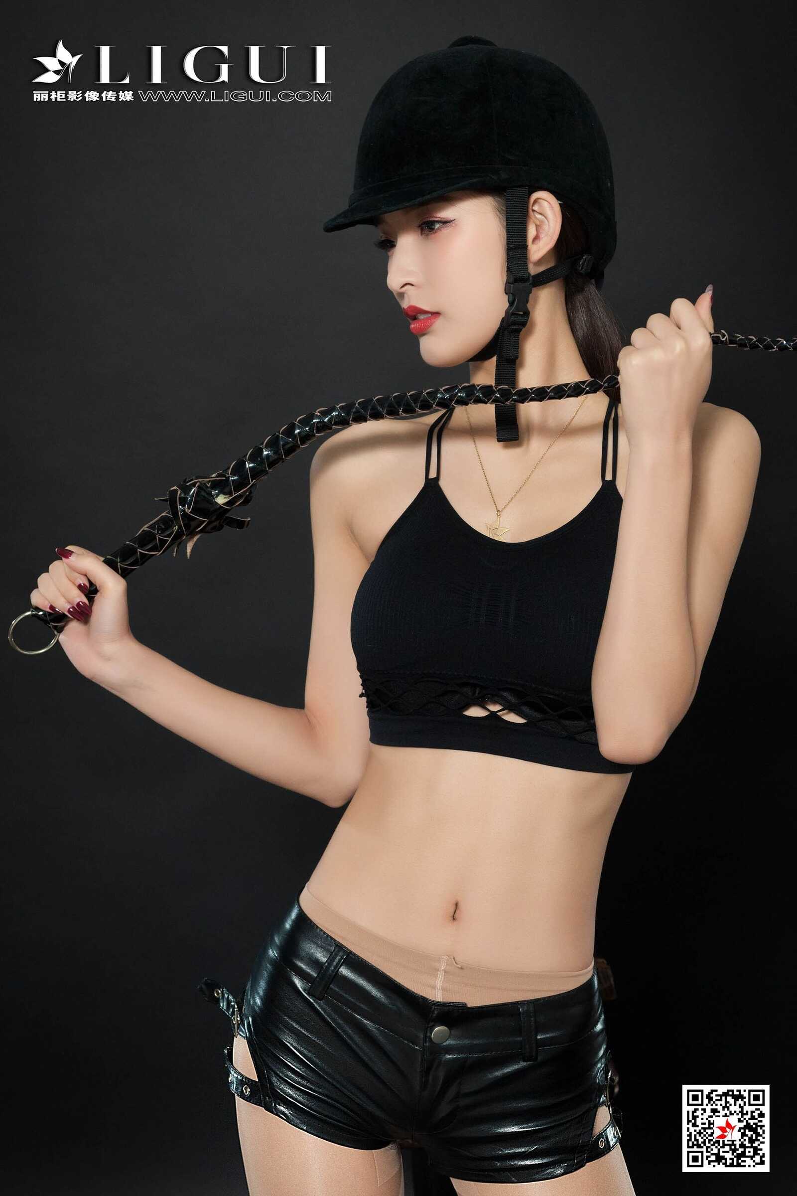 腿模雪糕《长靴皮衣女郎》 [丽柜Ligui] 网络丽人第14张
