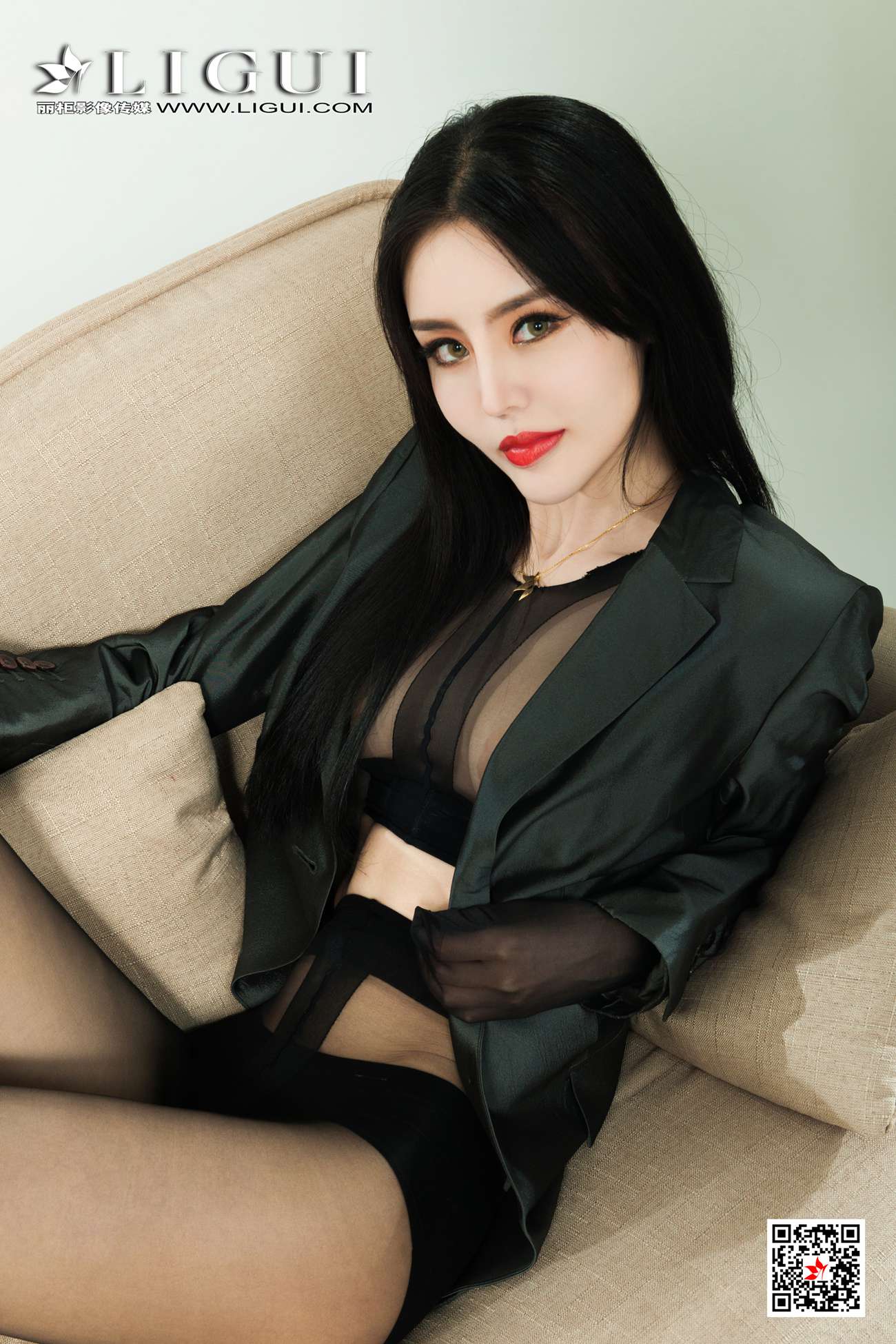 [Ligui丽柜]网络丽人 2021.05.12 Model《黑丝魅惑》凉第7张