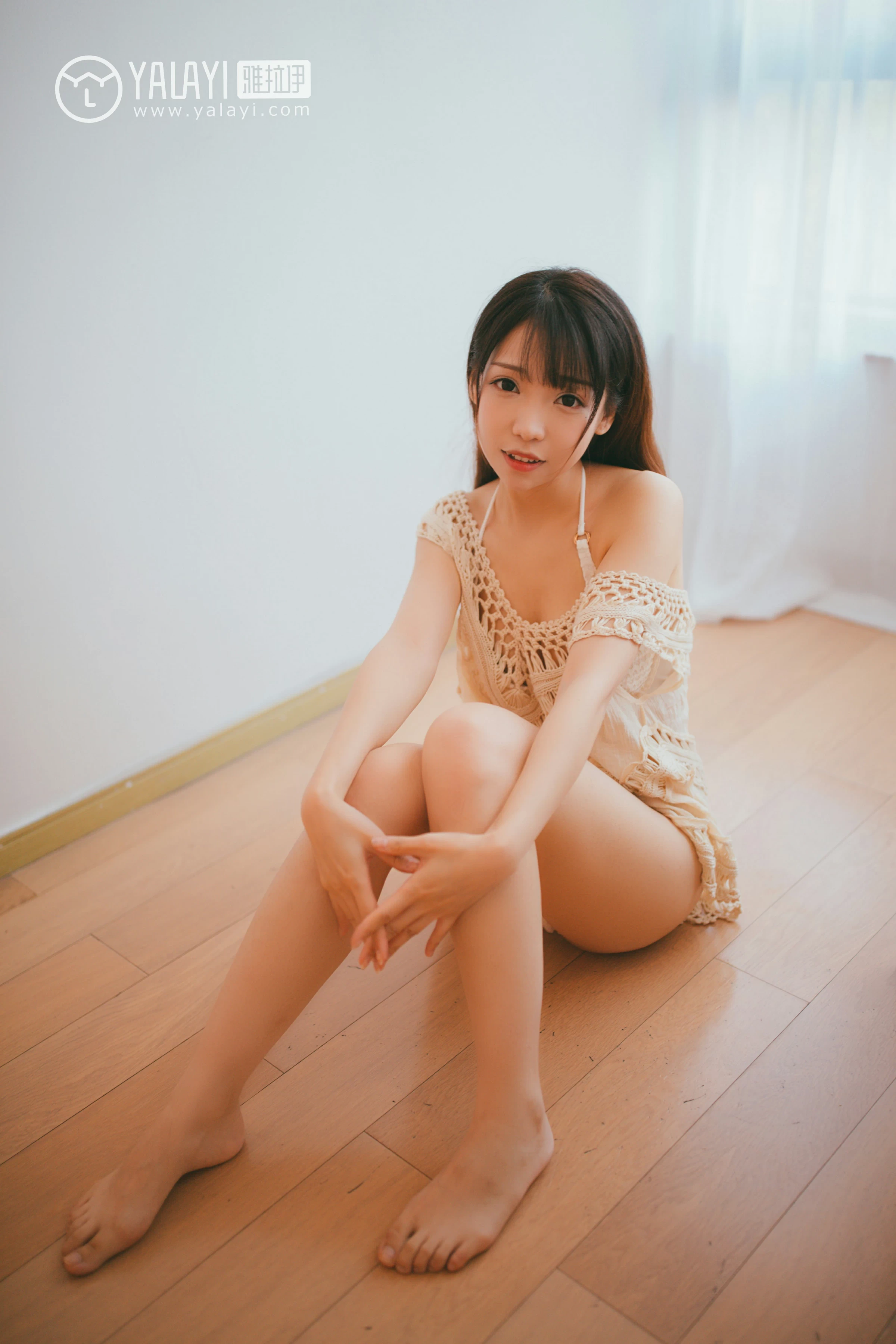 [YALAYI雅拉伊]NO.045 醉心少女 水花儿 镂空睡衣裙加白色内衣性感私房写真集第5张