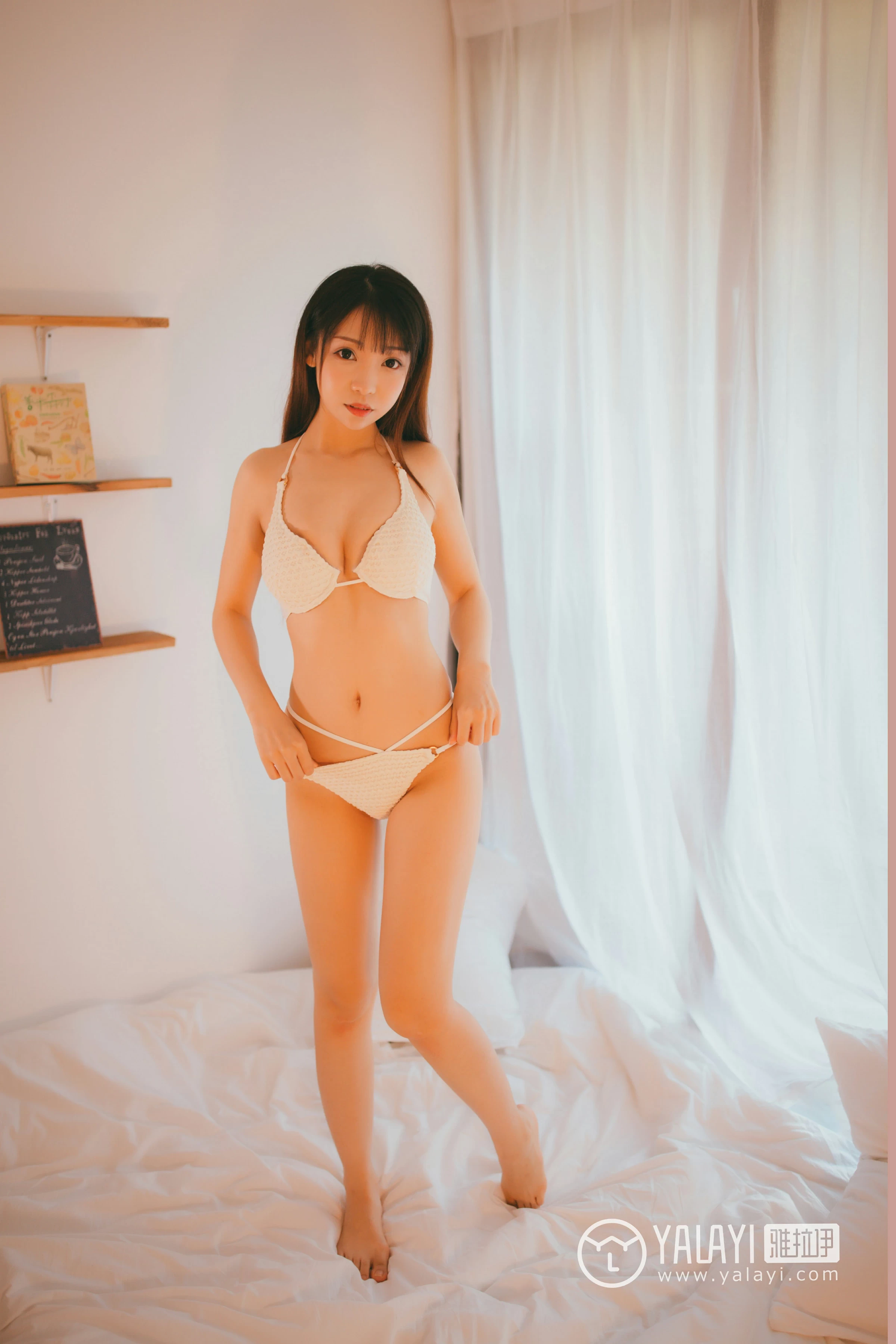 [YALAYI雅拉伊]NO.045 醉心少女 水花儿 镂空睡衣裙加白色内衣性感私房写真集第8张
