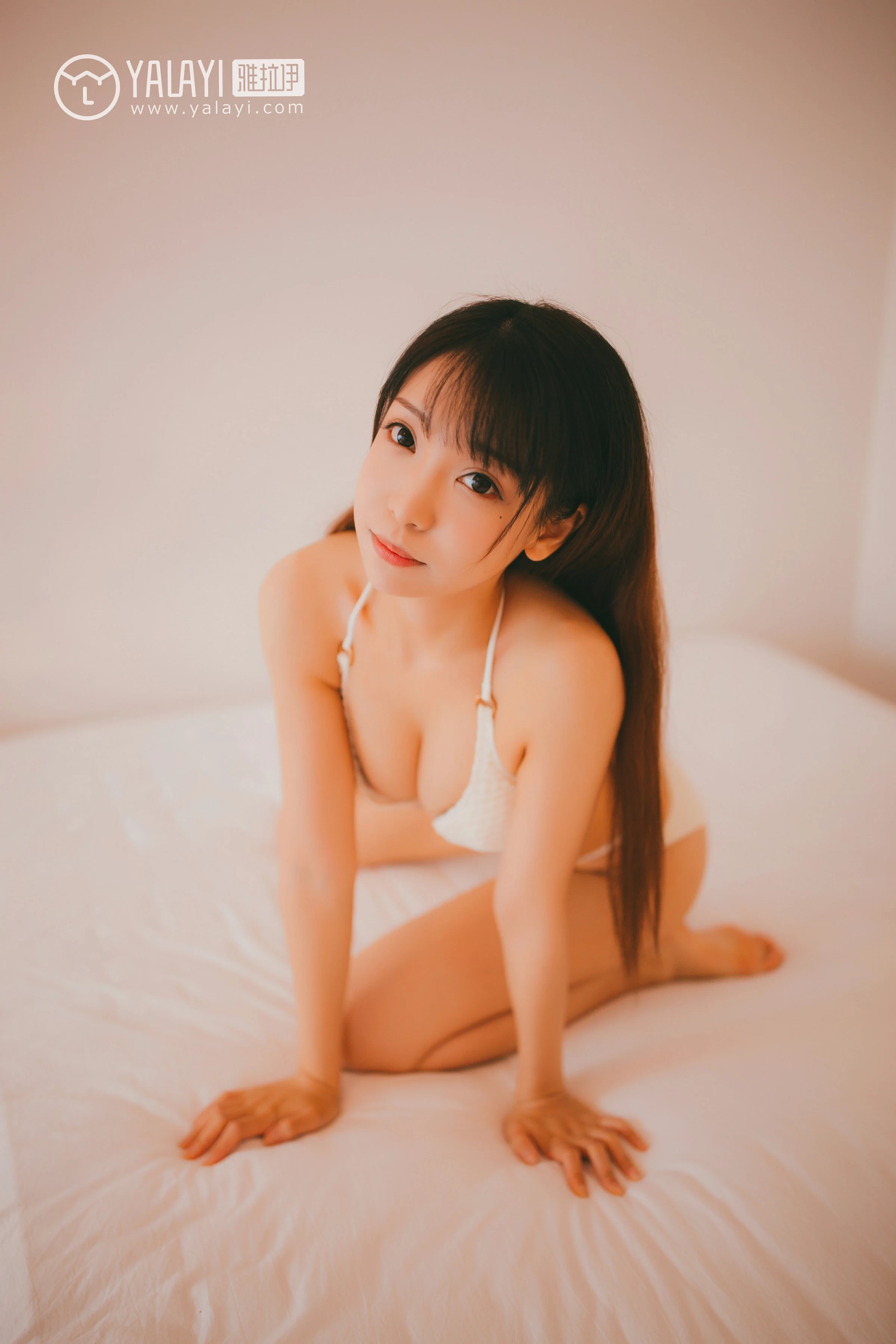 [YALAYI雅拉伊]NO.045 醉心少女 水花儿 镂空睡衣裙加白色内衣性感私房写真集第14张