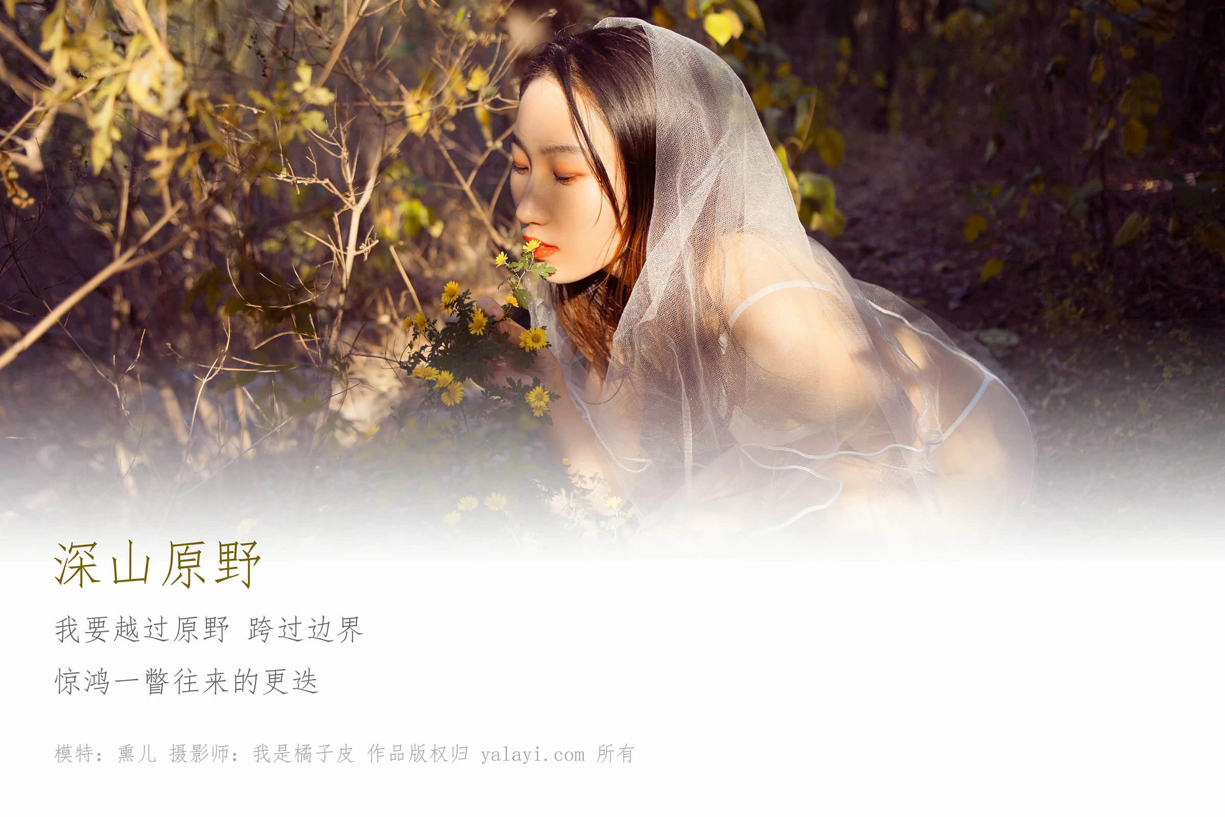 [YALAYI雅拉伊]NO.133 深山原野 熏儿 白色蕾丝内衣性感私房写真集第1张