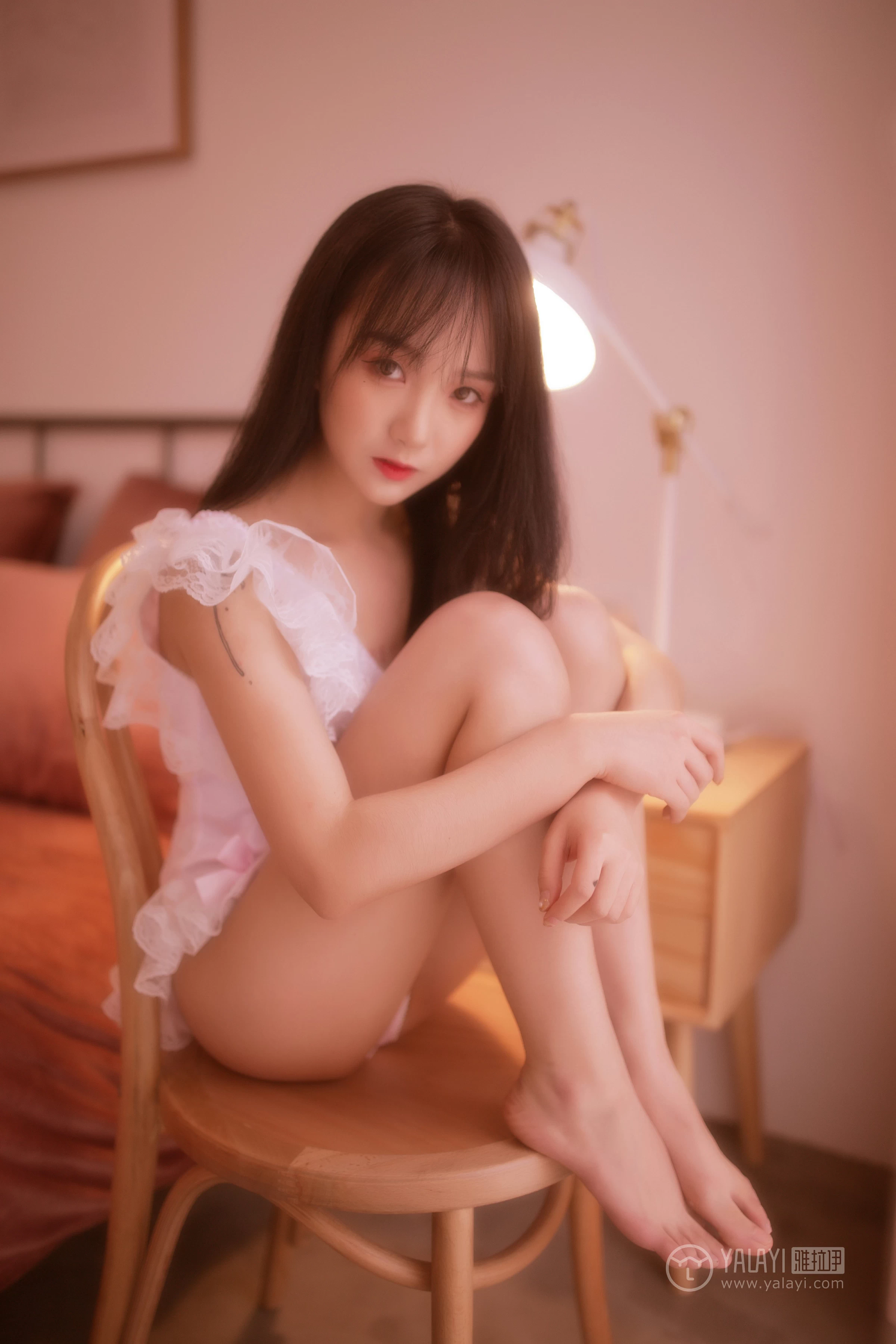 [YALAYI雅拉伊]NO.160 薄紗少女 夏夏 白色透视情趣睡衣性感私房写真集第2张