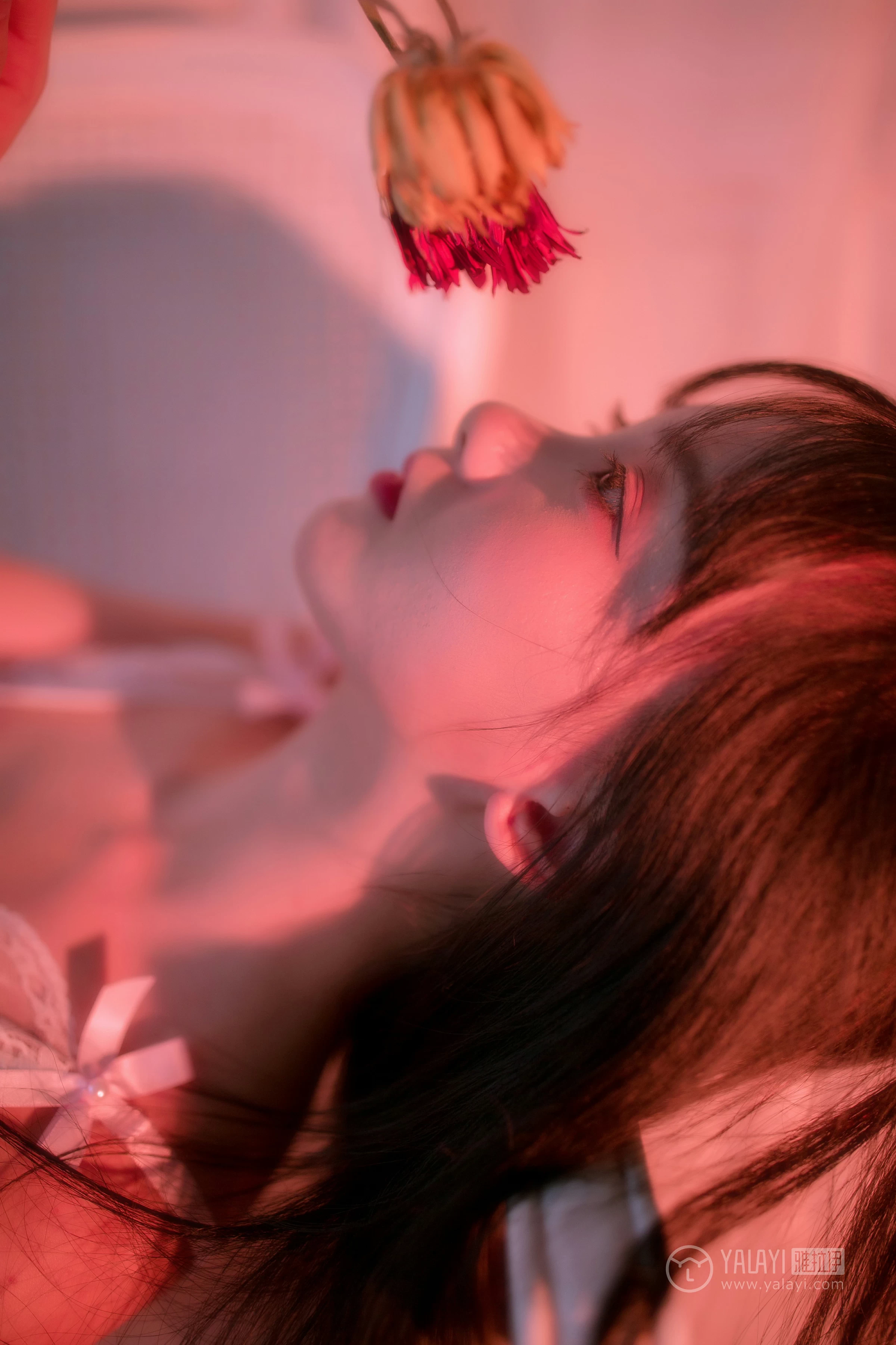 [YALAYI雅拉伊]No.195 相思夜 夏夏 白色透视情趣内衣性感私房写真集第9张