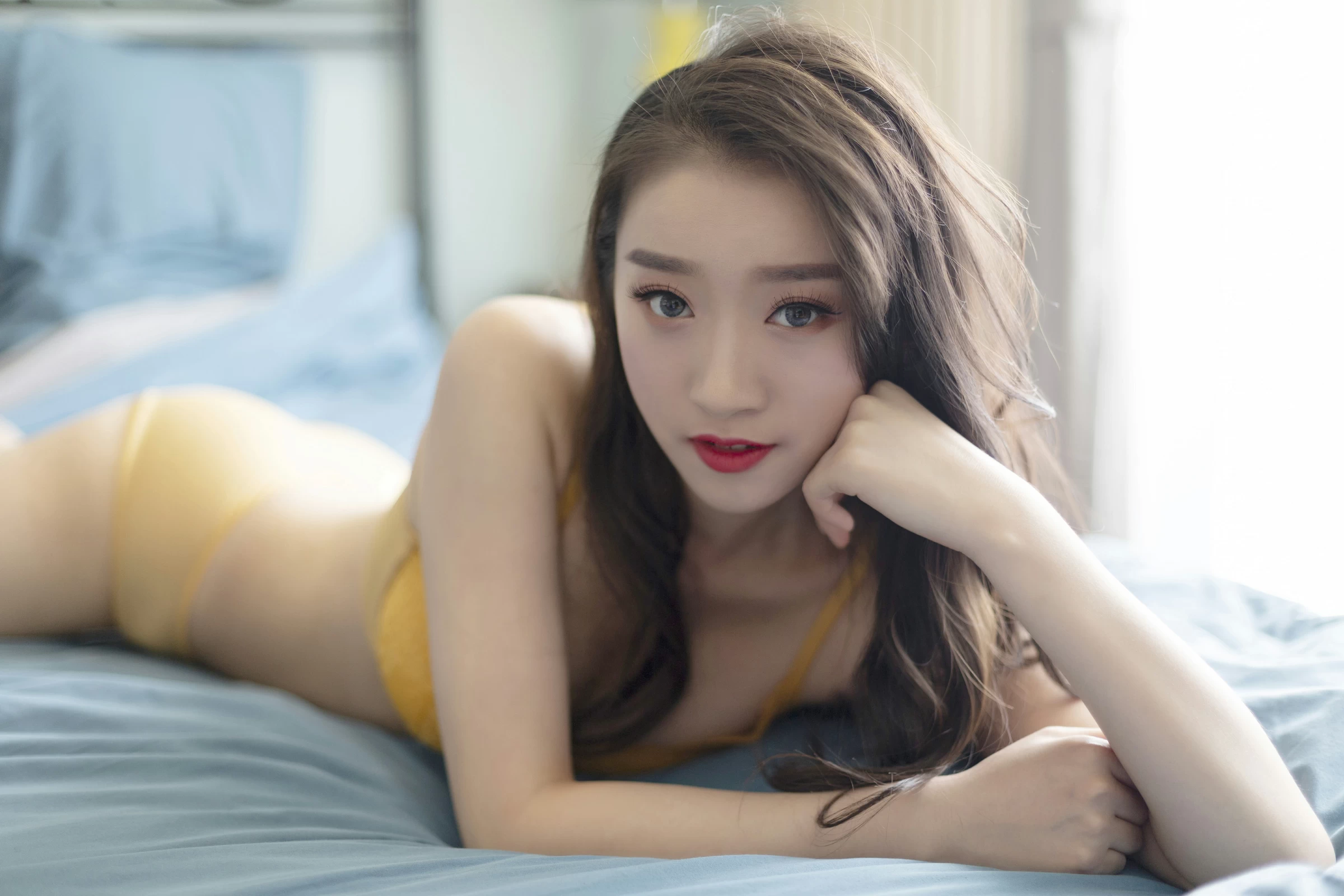 [YALAYI雅拉伊]No.290 娇艳欲滴 心怡 橙色蕾丝内衣性感私房写真集第7张