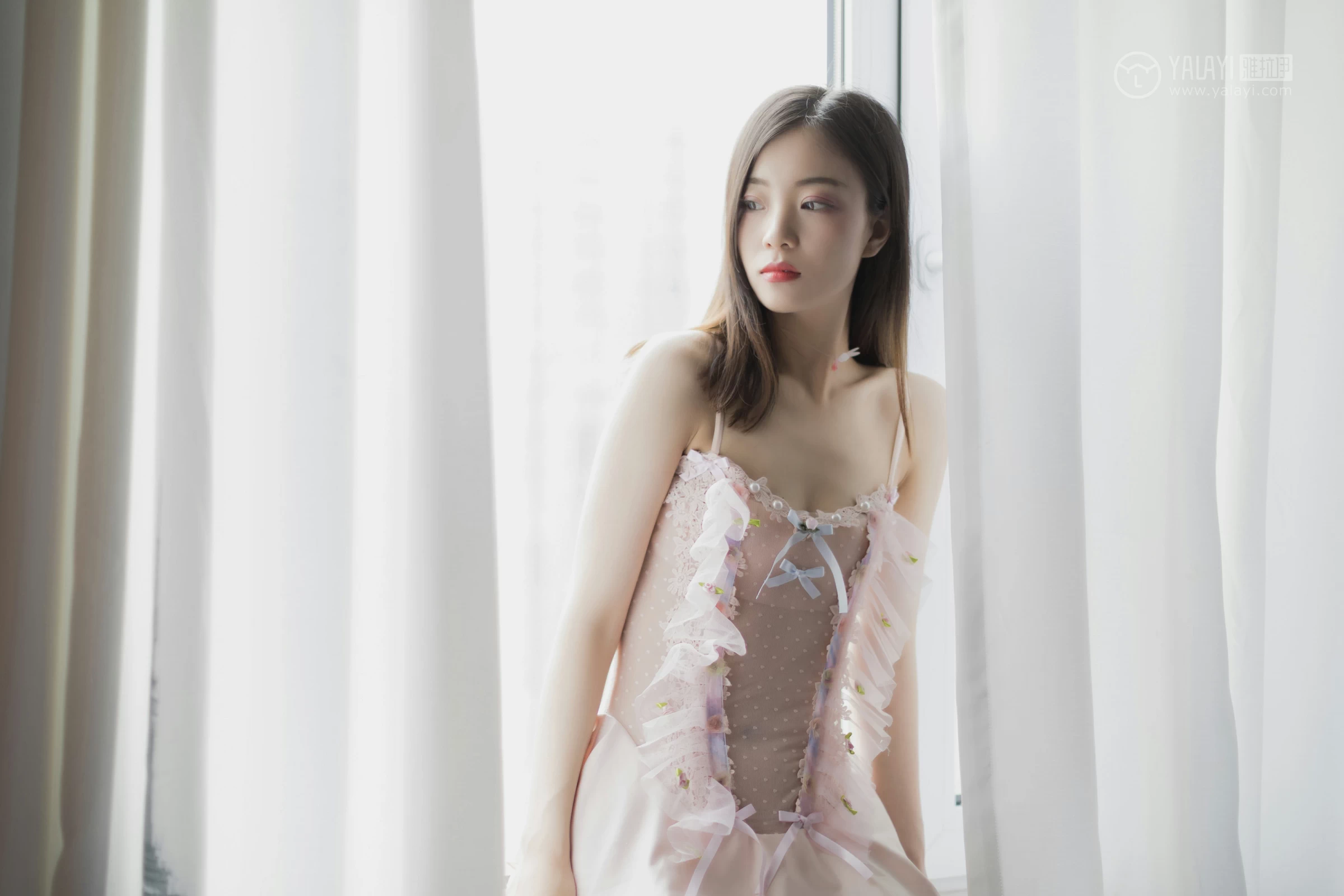 [YALAYI雅拉伊]No.311 花蝴蝶 高若童 粉色透视情趣内衣性感私房写真集第4张