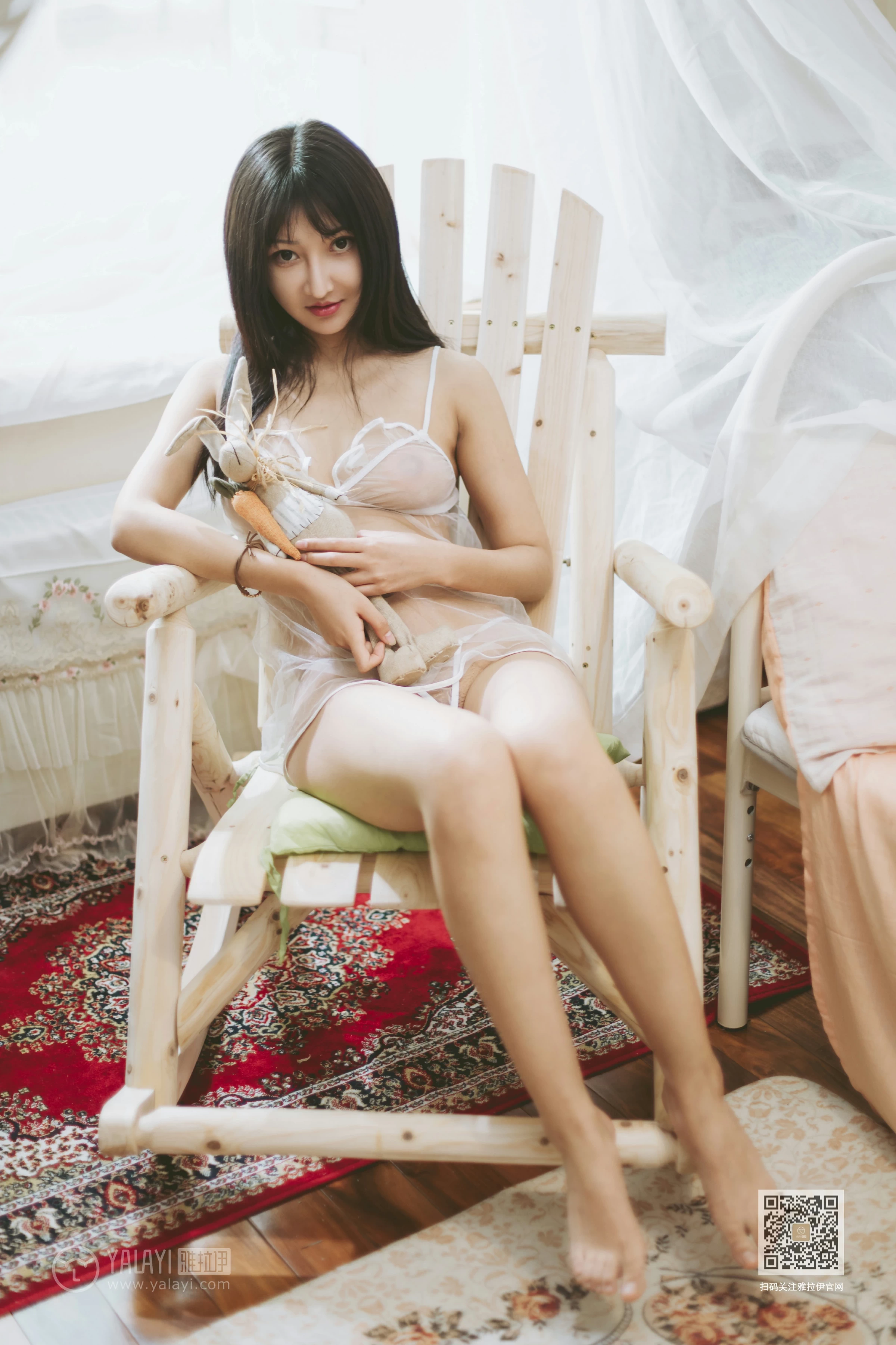 [YALAYI雅拉伊]Vol.489 肌衫透骨 韩熙 白色透视情趣内衣性感私房写真集第13张