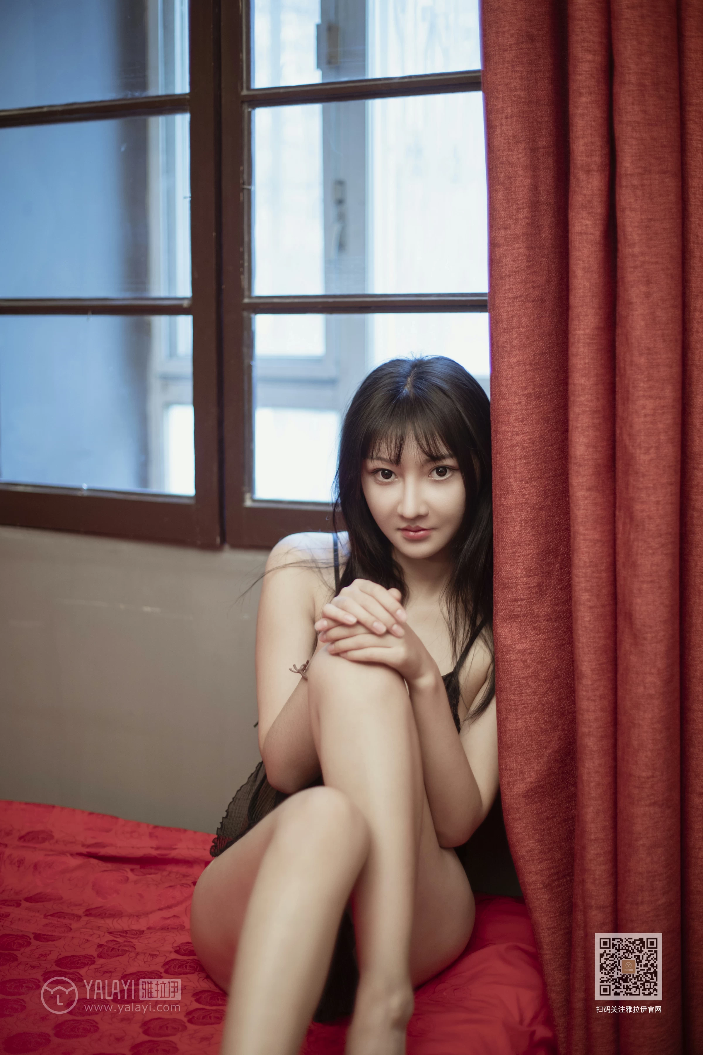 [YALAYI雅拉伊]Vol.501 新不了情 韩熙 黑色透视蕾丝情趣内衣性感私房写真集第11张