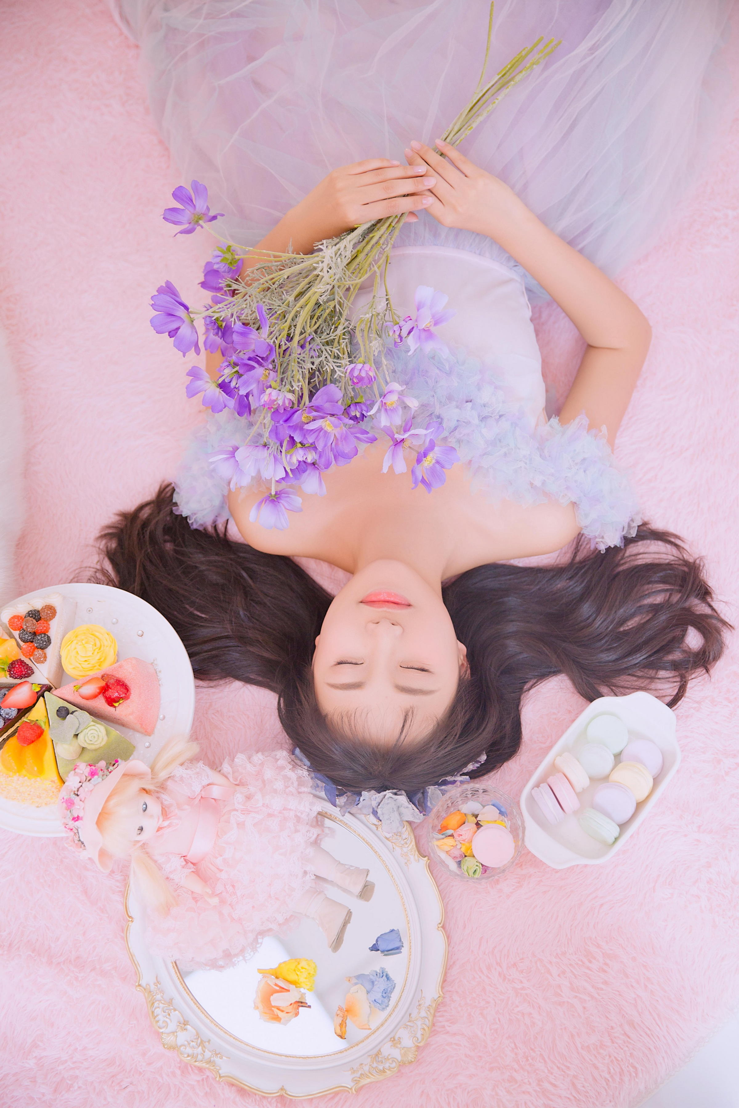 [YALAYI雅拉伊]2022.06.13 秘密花园 清纯少女 JK水手制服与粉色吊带内衣加短裤私房写真集第7张