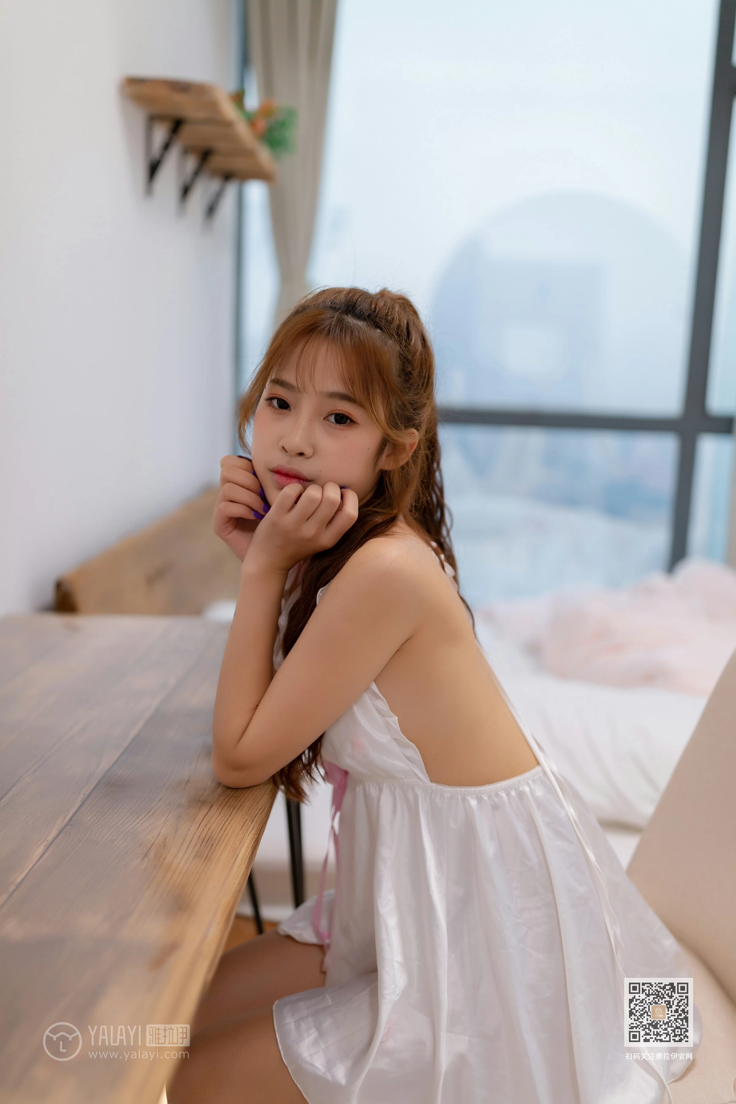 [YALAYI雅拉伊]Vol.450 少女的新浴袍 秋萍 粉色透视情趣浴袍性感私房写真集第19张