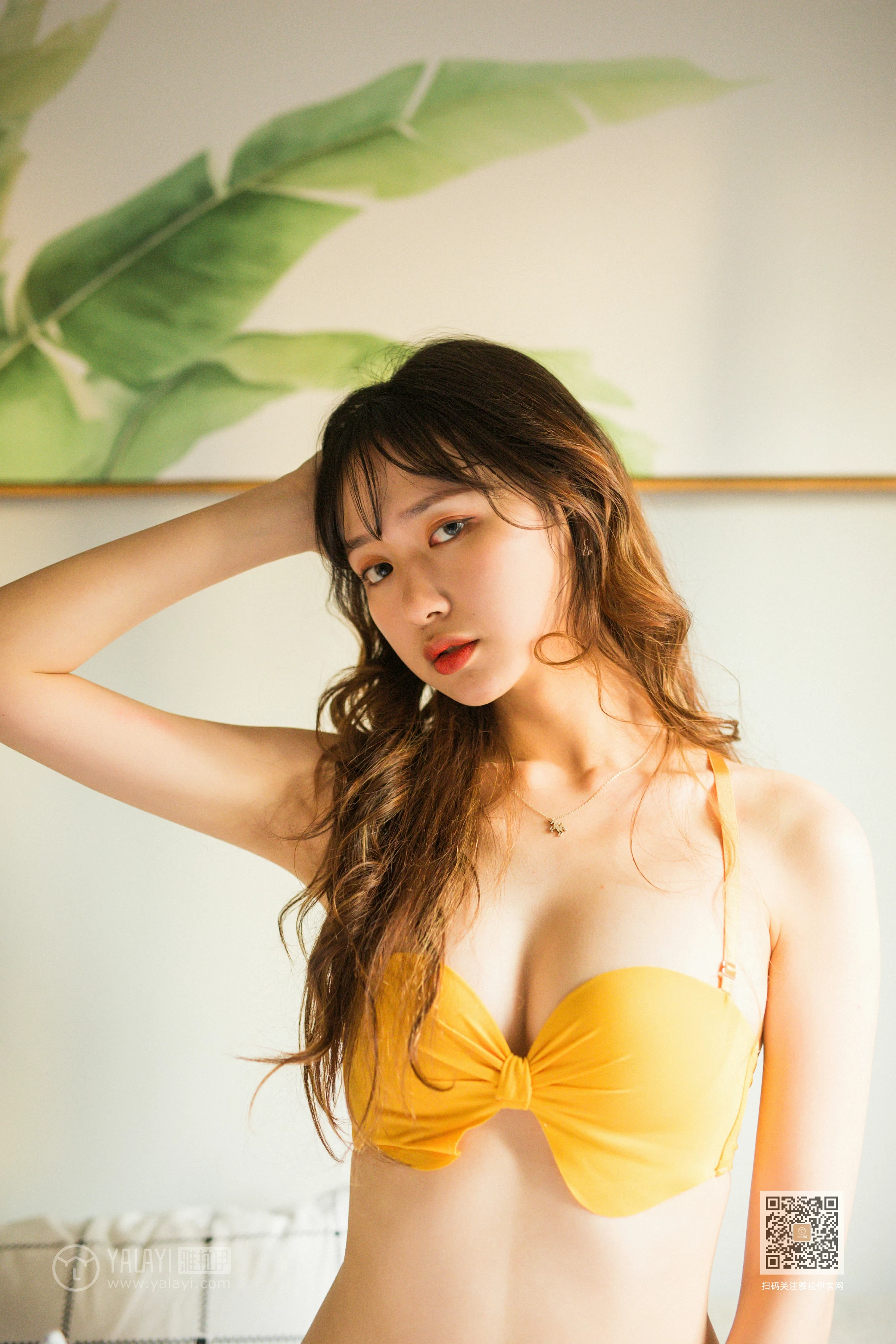 [YALAYI雅拉伊]Vol.511 杏色女孩儿 晓琳 橙色性感内衣居家私房写真集第17张