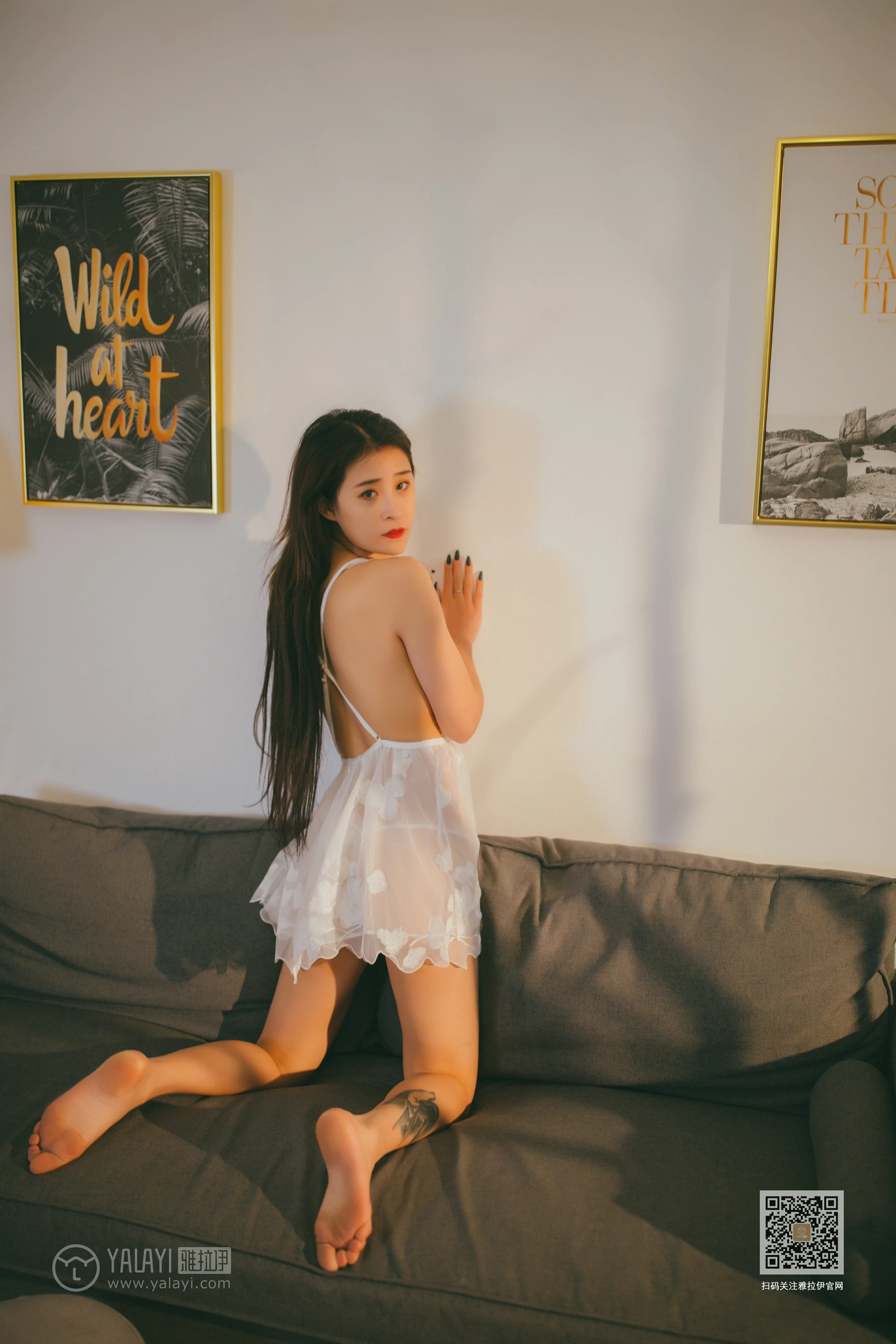 [YALAYI雅拉伊]Vol.536 吹弹可破 素素 白色透视情趣内衣裙性感私房写真集第7张