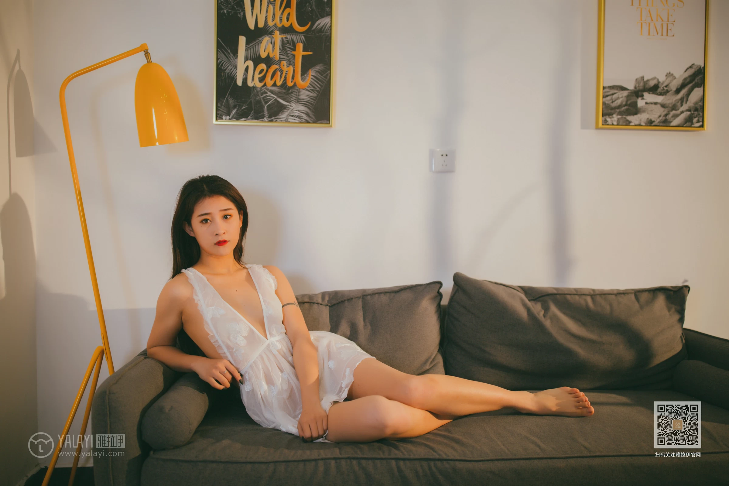 [YALAYI雅拉伊]Vol.536 吹弹可破 素素 白色透视情趣内衣裙性感私房写真集第8张