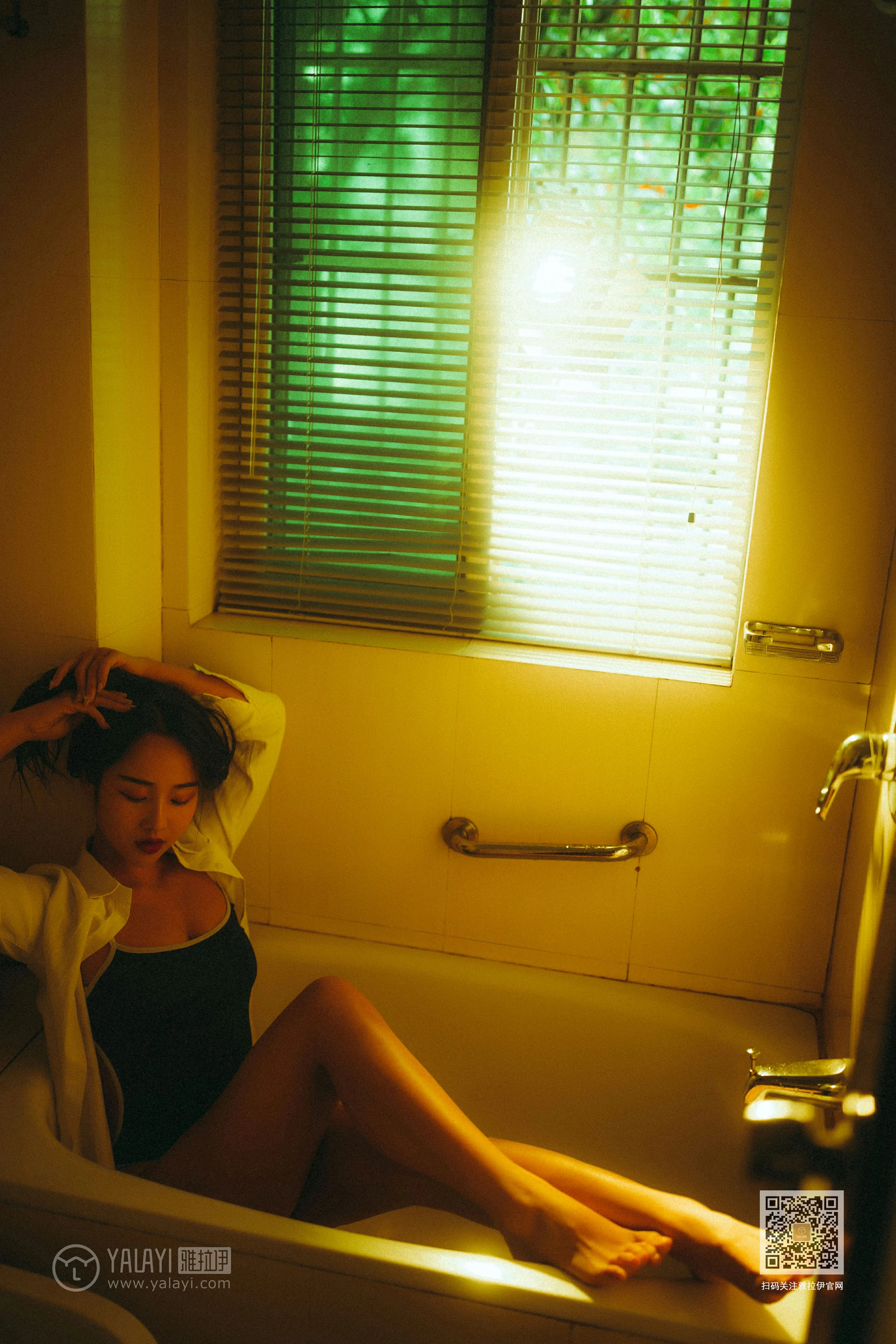 [YALAYI雅拉伊]NO.653 《枯涸之恋》 优优 蓝色连体比基尼泳装性感私房写真集第9张